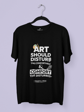 “Art Should Disturb – Bold Premium Tee – Artistic Premium Cotton Tee by Vedawear