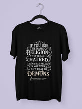 Demons – Tagore Premium Quote Tee – Artistic Premium Cotton Tee by Vedawear