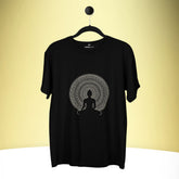 ‘Meditative Aura Energy’ Buddha Tee – Artistic Premium Cotton Tee by Vedawear India
