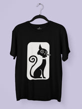Minimalist Feline – Premium Tee – Artistic Premium Cotton Tee by Vedawear