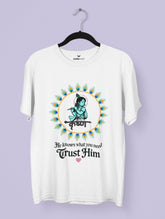 Trust Him – Krishna Bhakti Premium Tee – Artistic Premium Cotton Tee by Vedawear