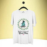 Trust Him – Krishna Bhakti Premium Tee – Artistic Premium Cotton Tee by Vedawear