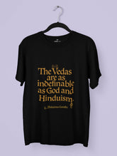 Vedas Are Indefinable – Gandhi Premium Tee – Artistic Premium Cotton Tee by Vedawear