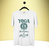 Yoga Is Acceptance – Premium Self-Love Tee – Artistic Premium Cotton Tee by Vedawear