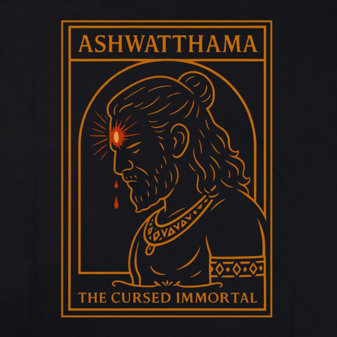 ASHWATTHAMA – Artistic Premium Cotton Tee by Vedawear  