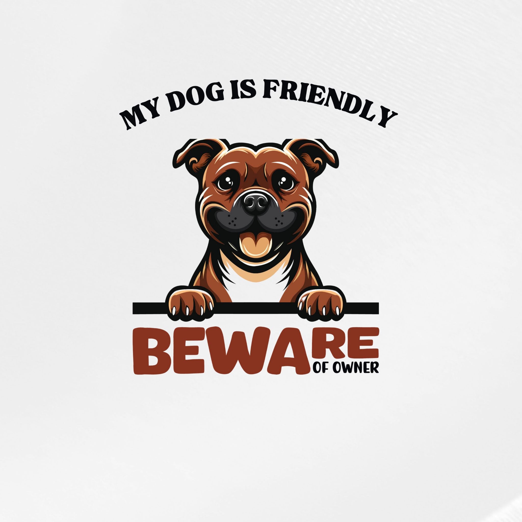 Beware – Premium Tee for Dog Lover – Artistic Premium Cotton Tee by Vedawear  