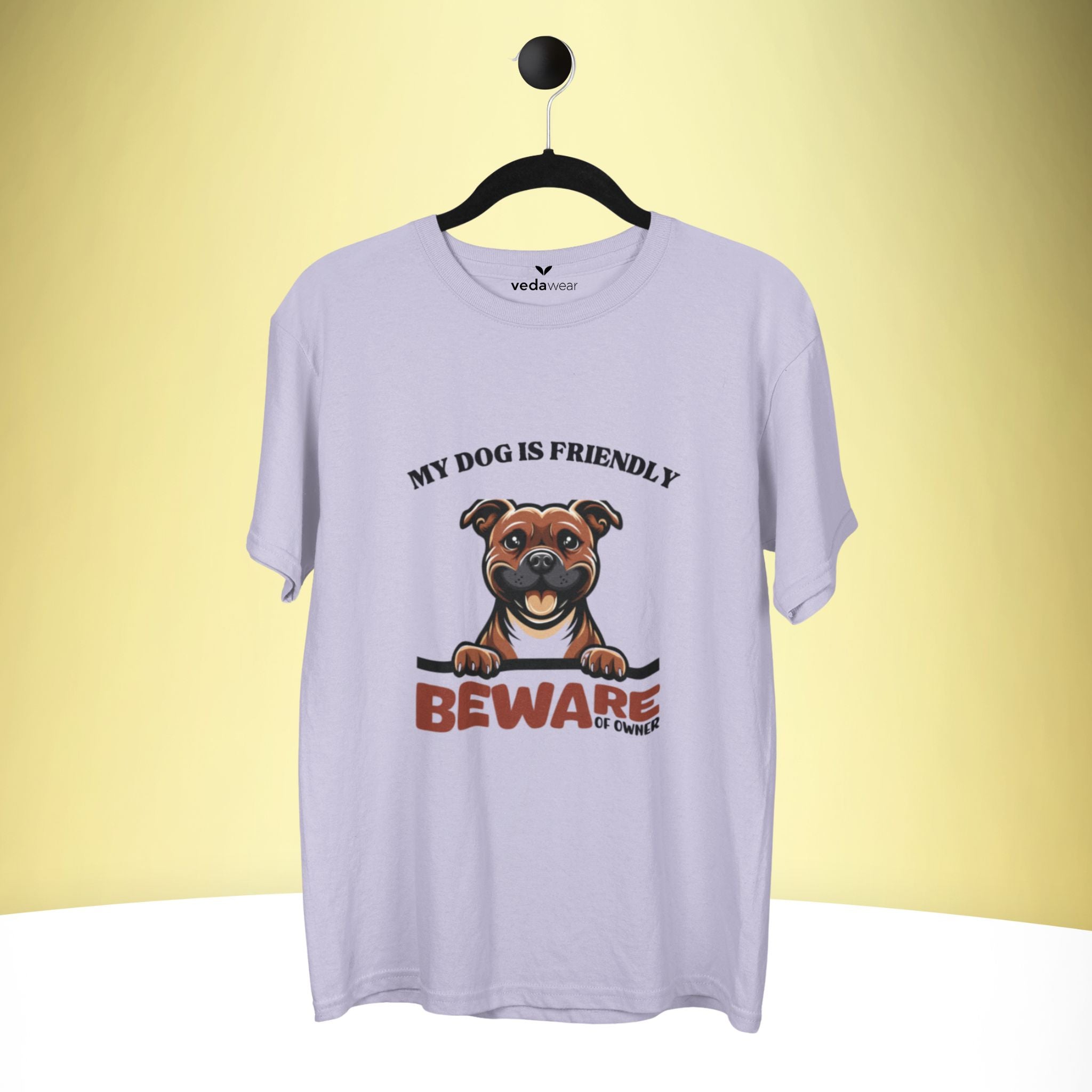 Beware – Premium Tee for Dog Lover – Artistic Premium Cotton Tee by Vedawear  