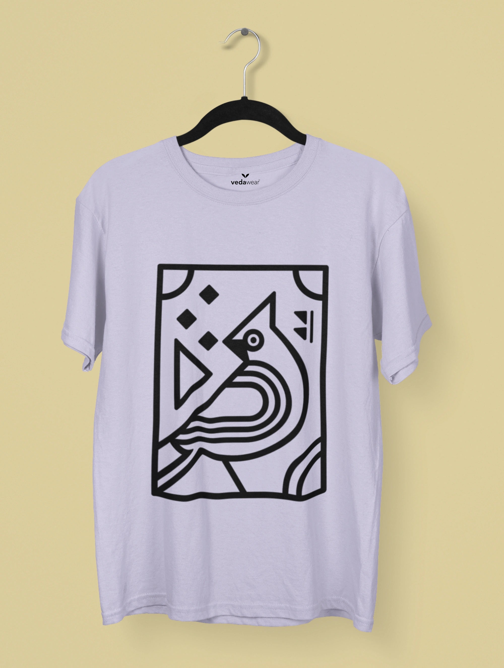 Cubist Bird – Premium Tee – Artistic Premium Cotton Tee by Vedawear 