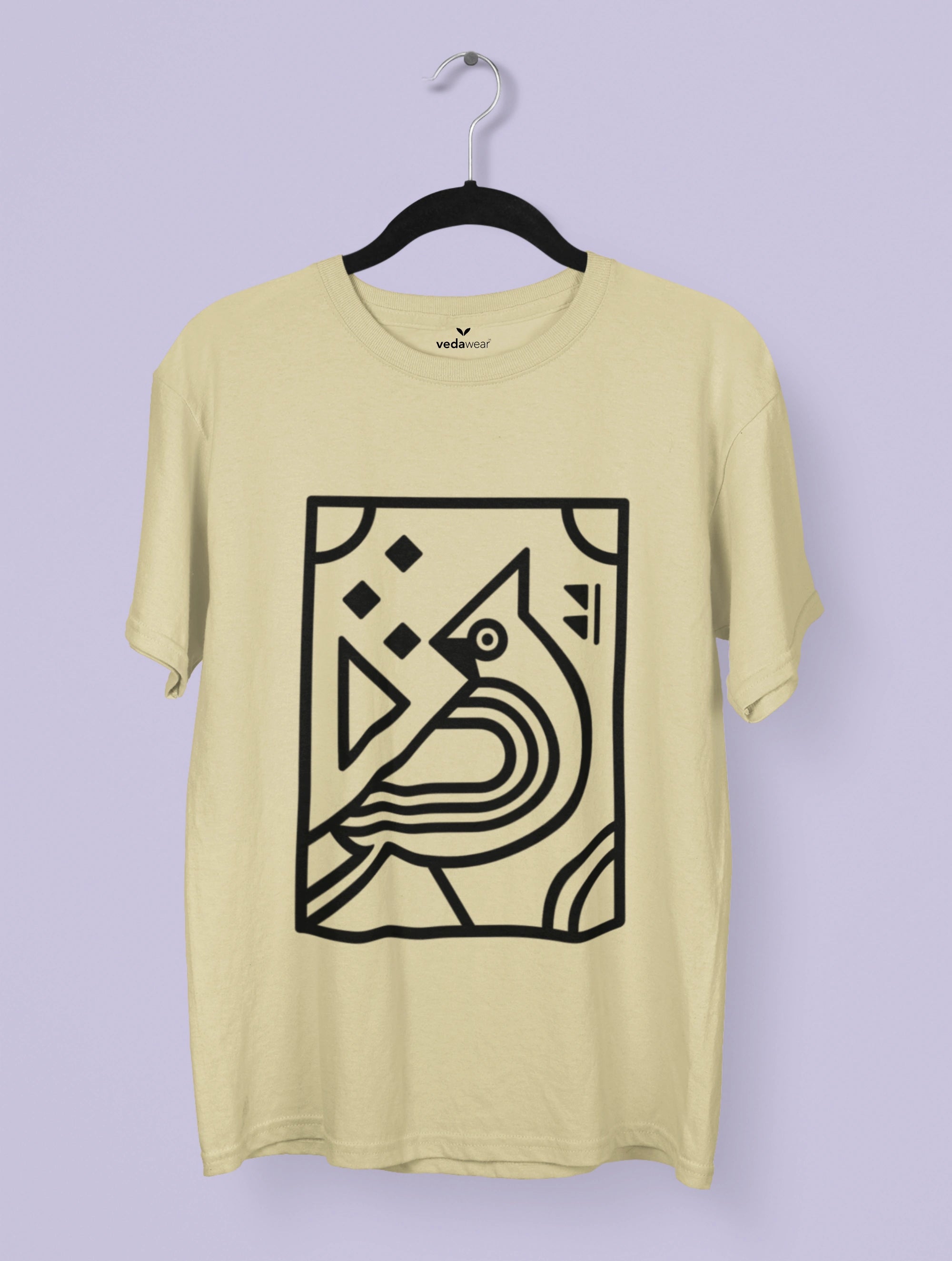 Cubist Bird – Premium Tee – Artistic Premium Cotton Tee by Vedawear 