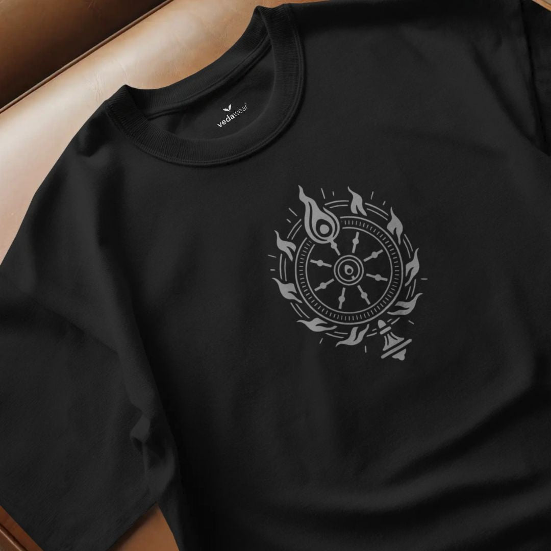 DHARMA (BLACK EDITION) – Artistic Premium Cotton Tee by Vedawear  