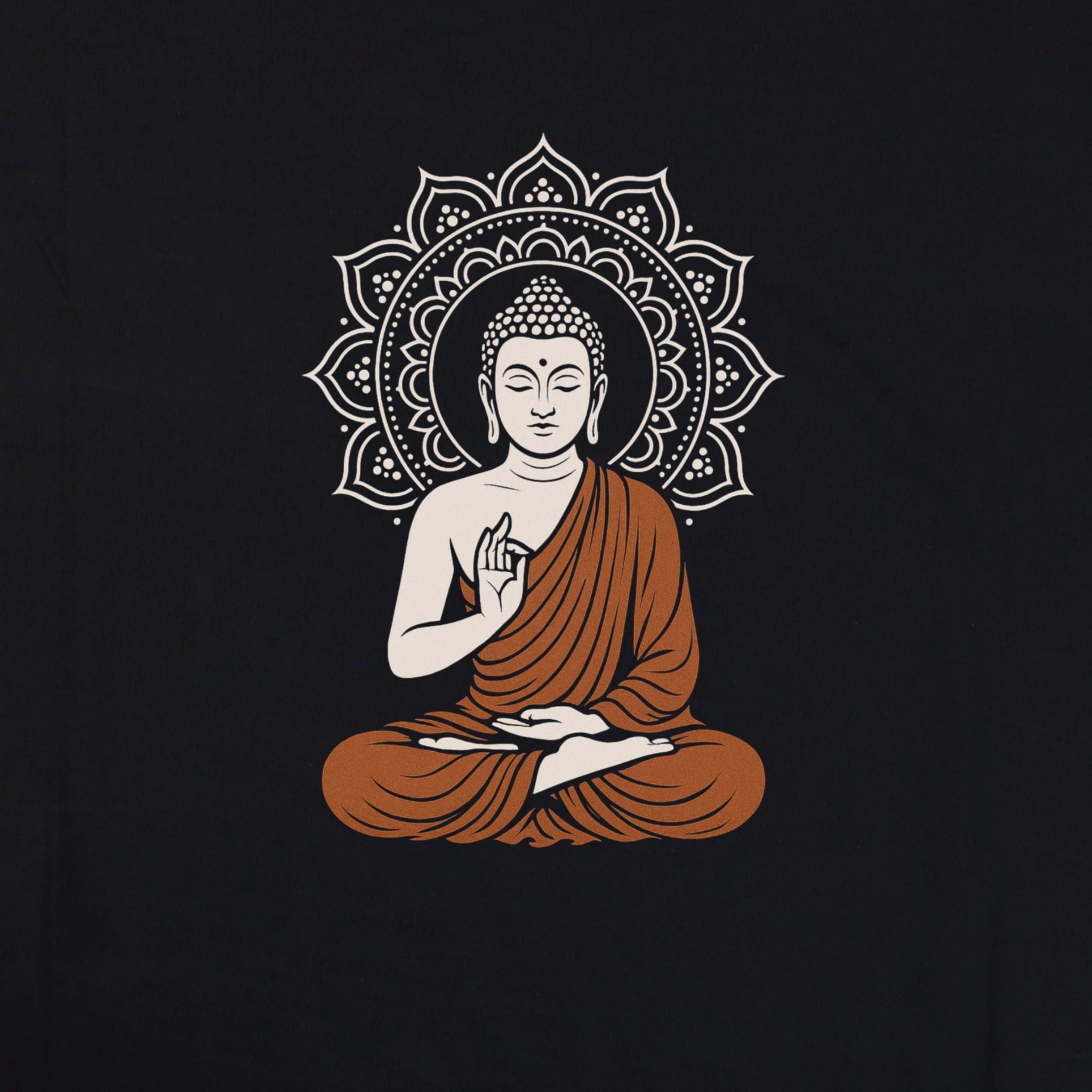 “Divine Calm Buddha” Tee – Artistic Premium Cotton Tee by Vedawear India 