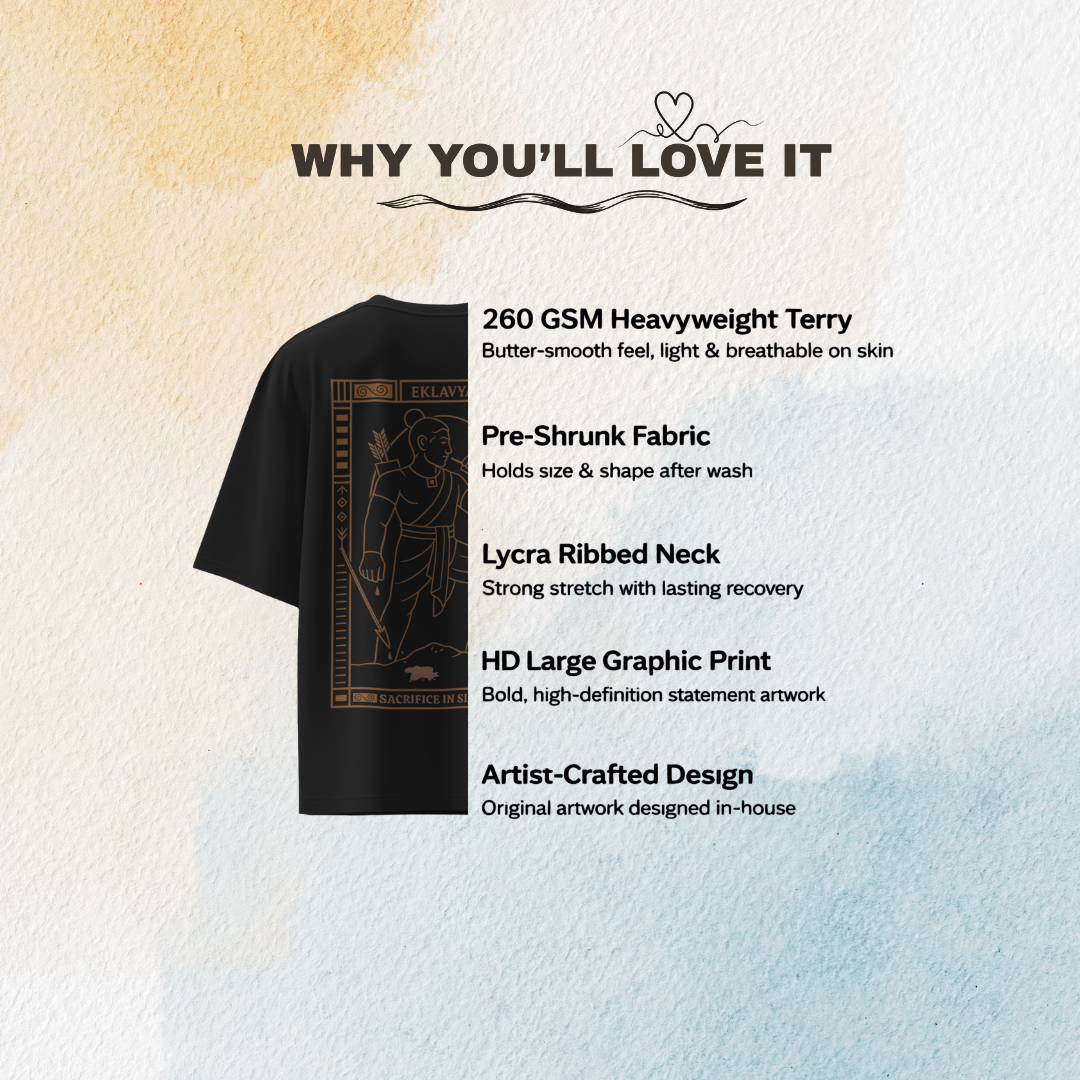 EKLAVYA – Artistic Premium Cotton Tee by Vedawear  