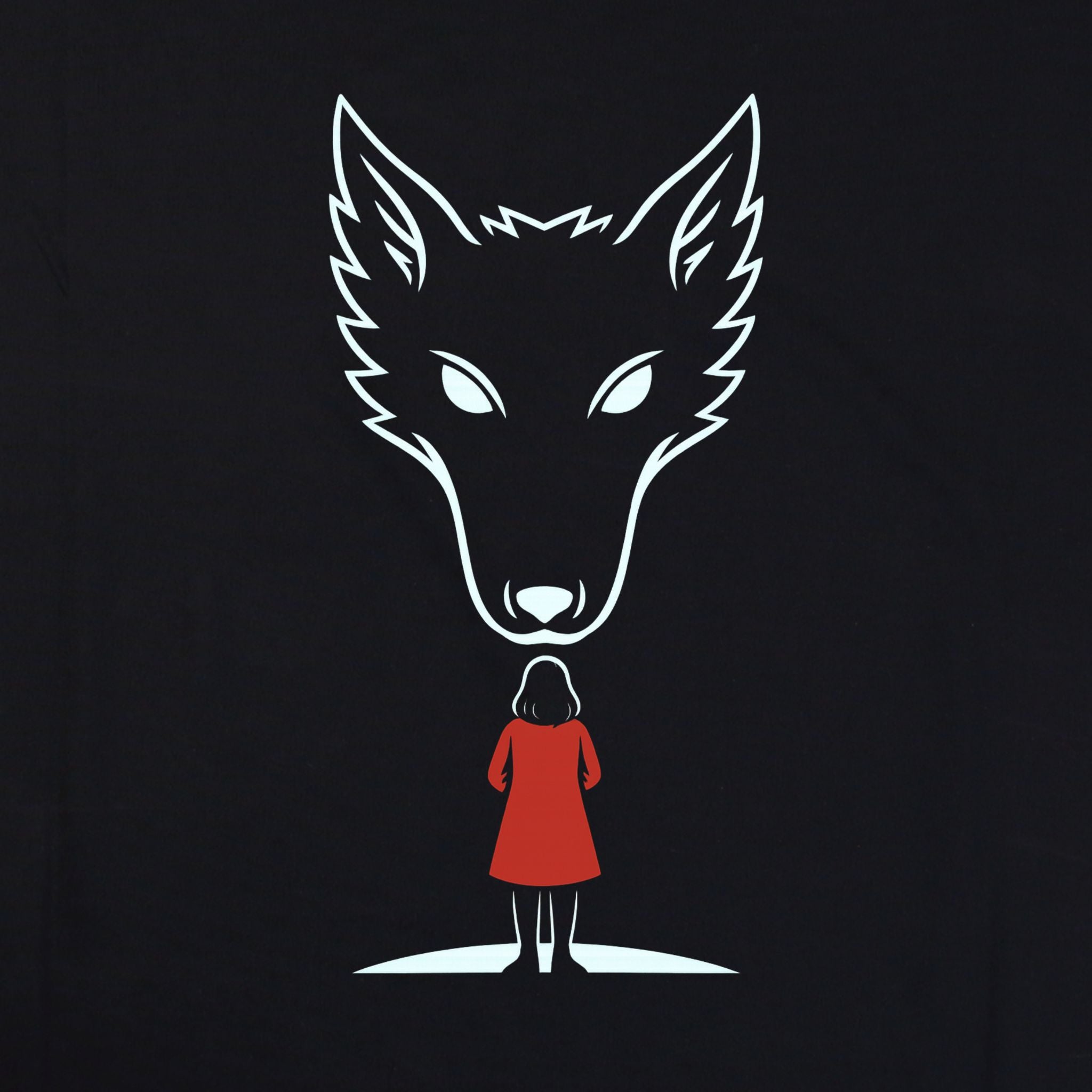 Fearless – The Wolf & The Red Cloak Tee – Artistic Premium Cotton Tee by Vedawear  