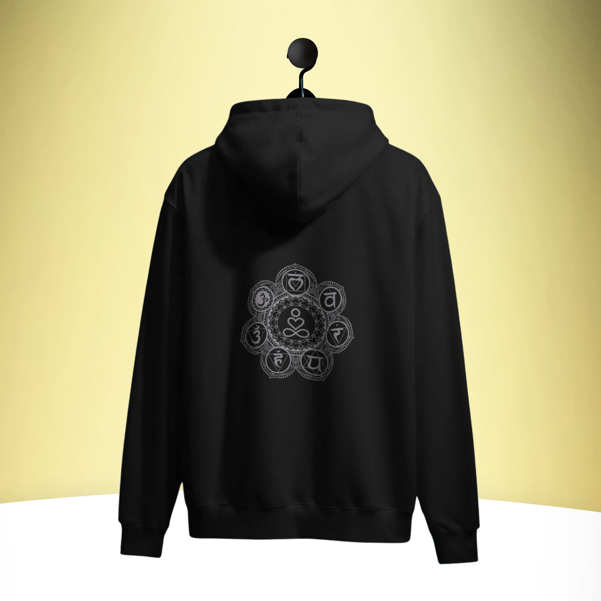 'Mystic Om & Chakra Energy' Premium Hoodie – Artistic Premium Cotton Tee by Vedawear India 