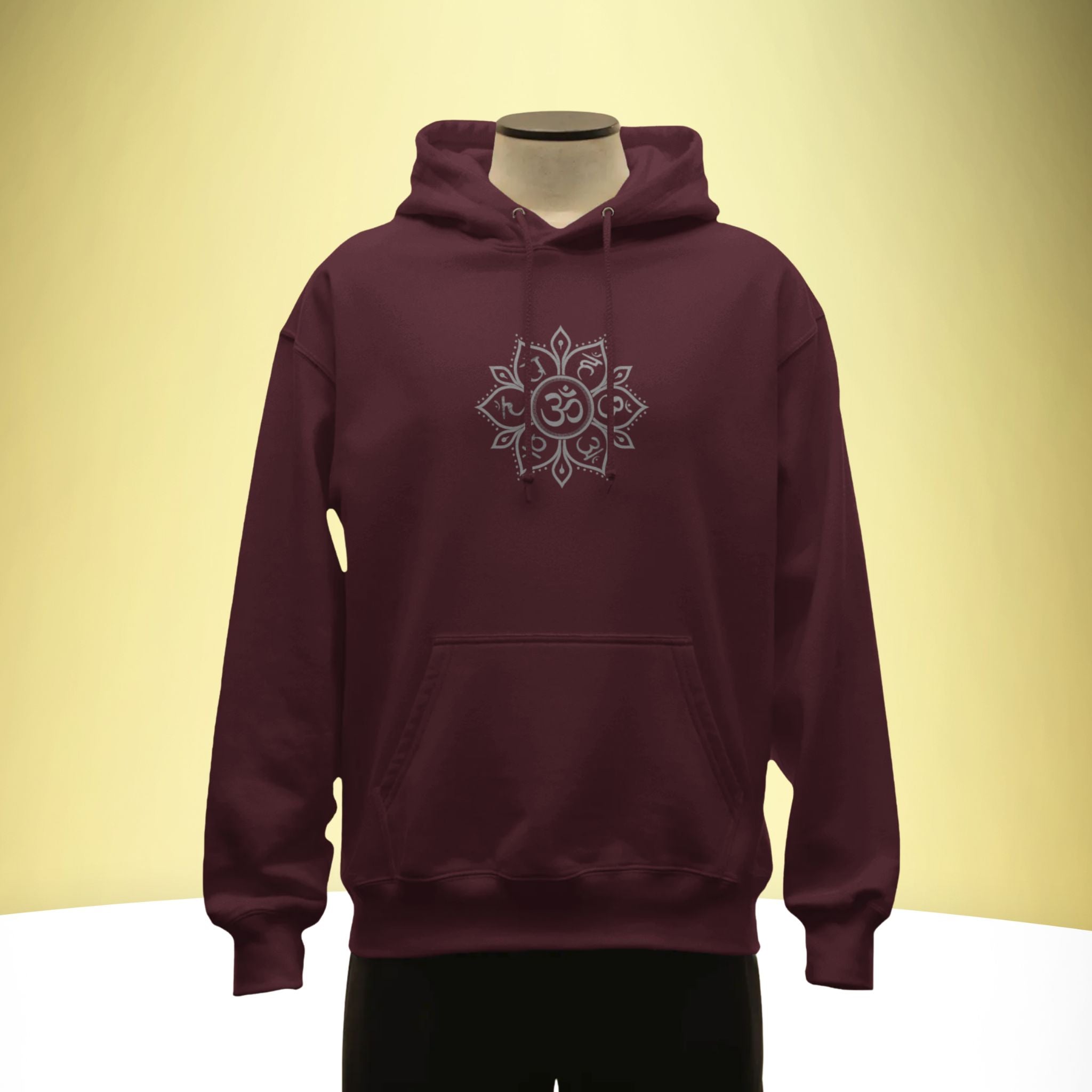 'Mystic Om & Chakra Energy' Premium Hoodie – Artistic Premium Cotton Tee by Vedawear India 