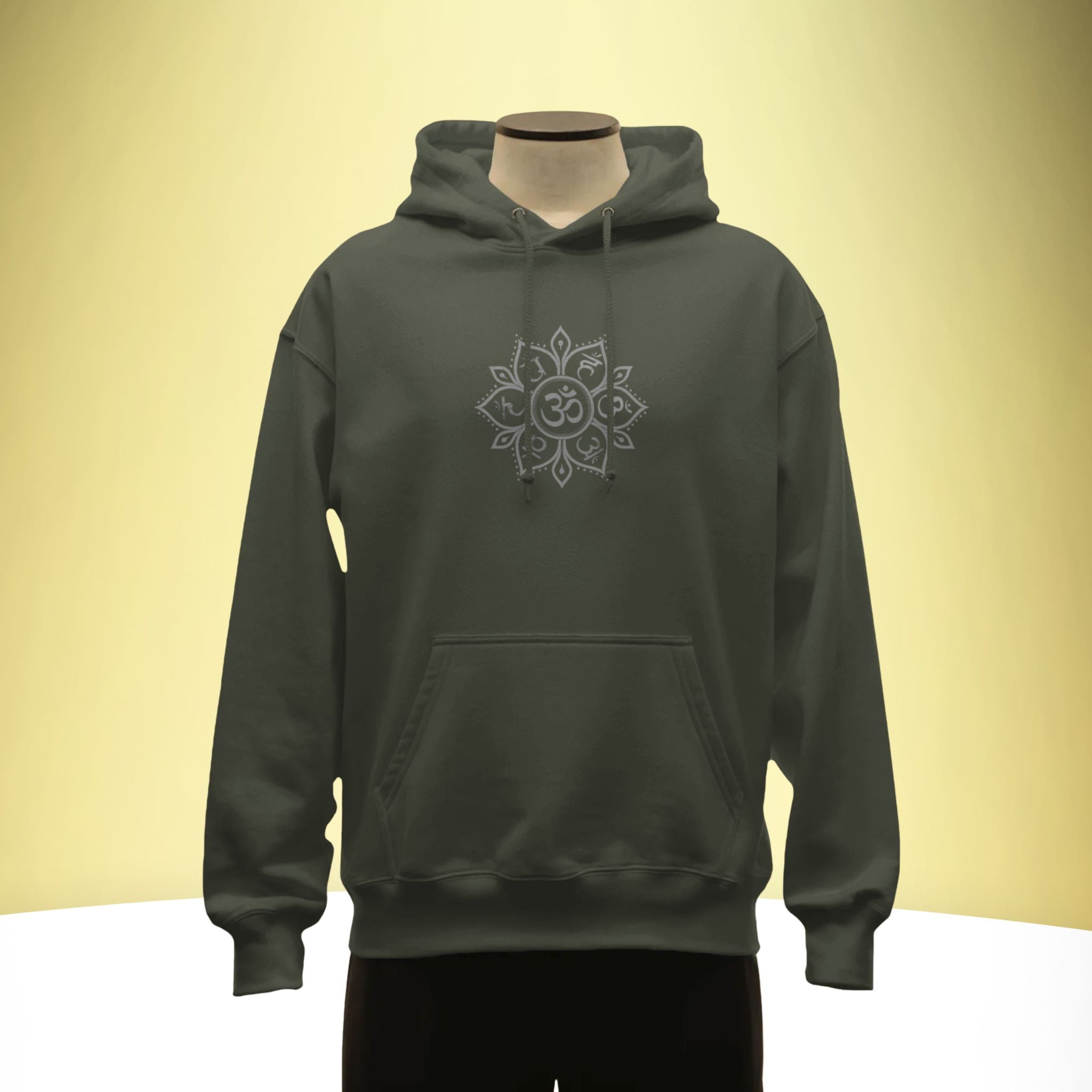 'Mystic Om & Chakra Energy' Premium Hoodie – Artistic Premium Cotton Tee by Vedawear India 