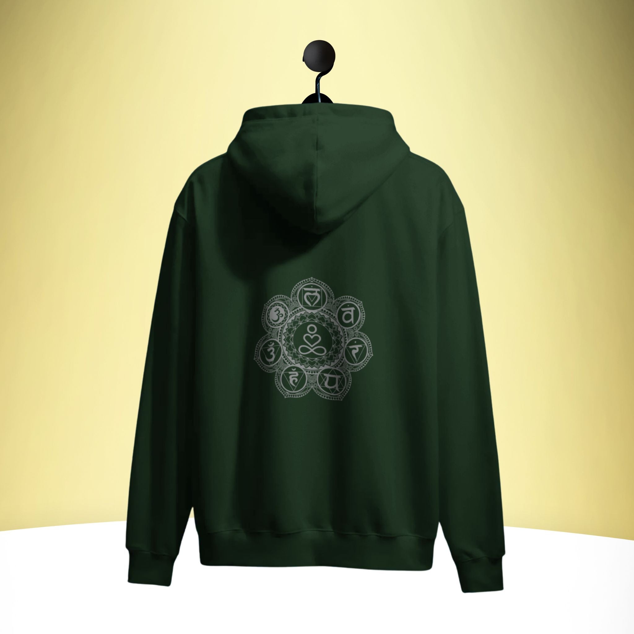 'Mystic Om & Chakra Energy' Premium Hoodie – Artistic Premium Cotton Tee by Vedawear India 