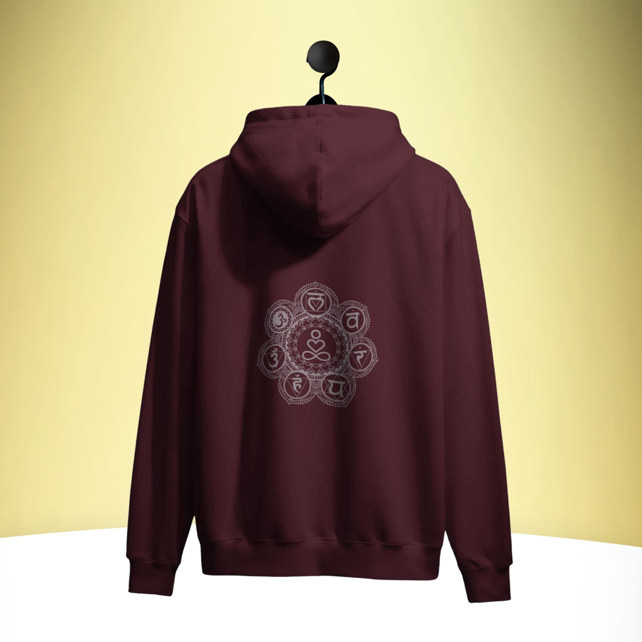 'Mystic Om & Chakra Energy' Premium Hoodie – Artistic Premium Cotton Tee by Vedawear India 