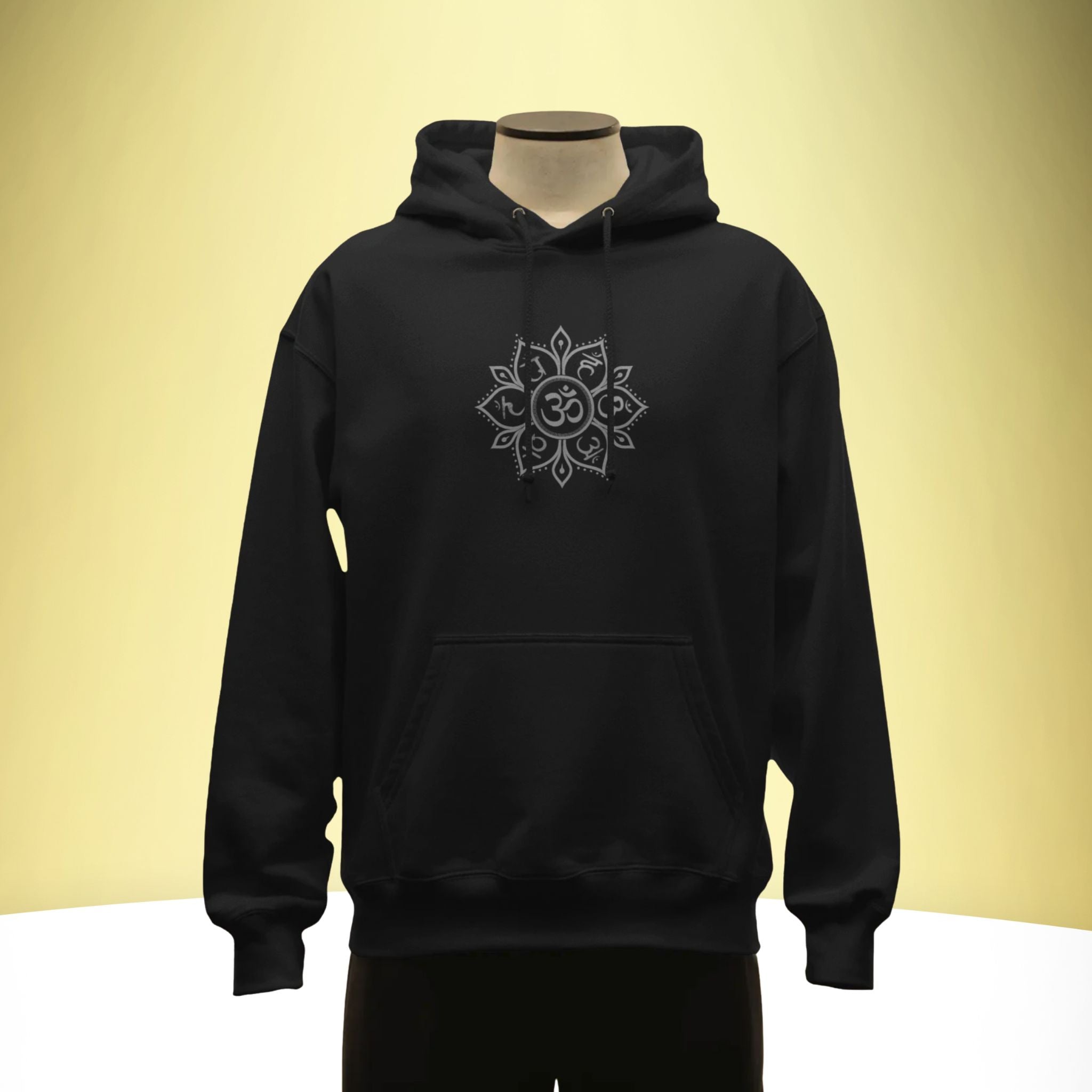 'Mystic Om & Chakra Energy' Premium Hoodie – Artistic Premium Cotton Tee by Vedawear India 