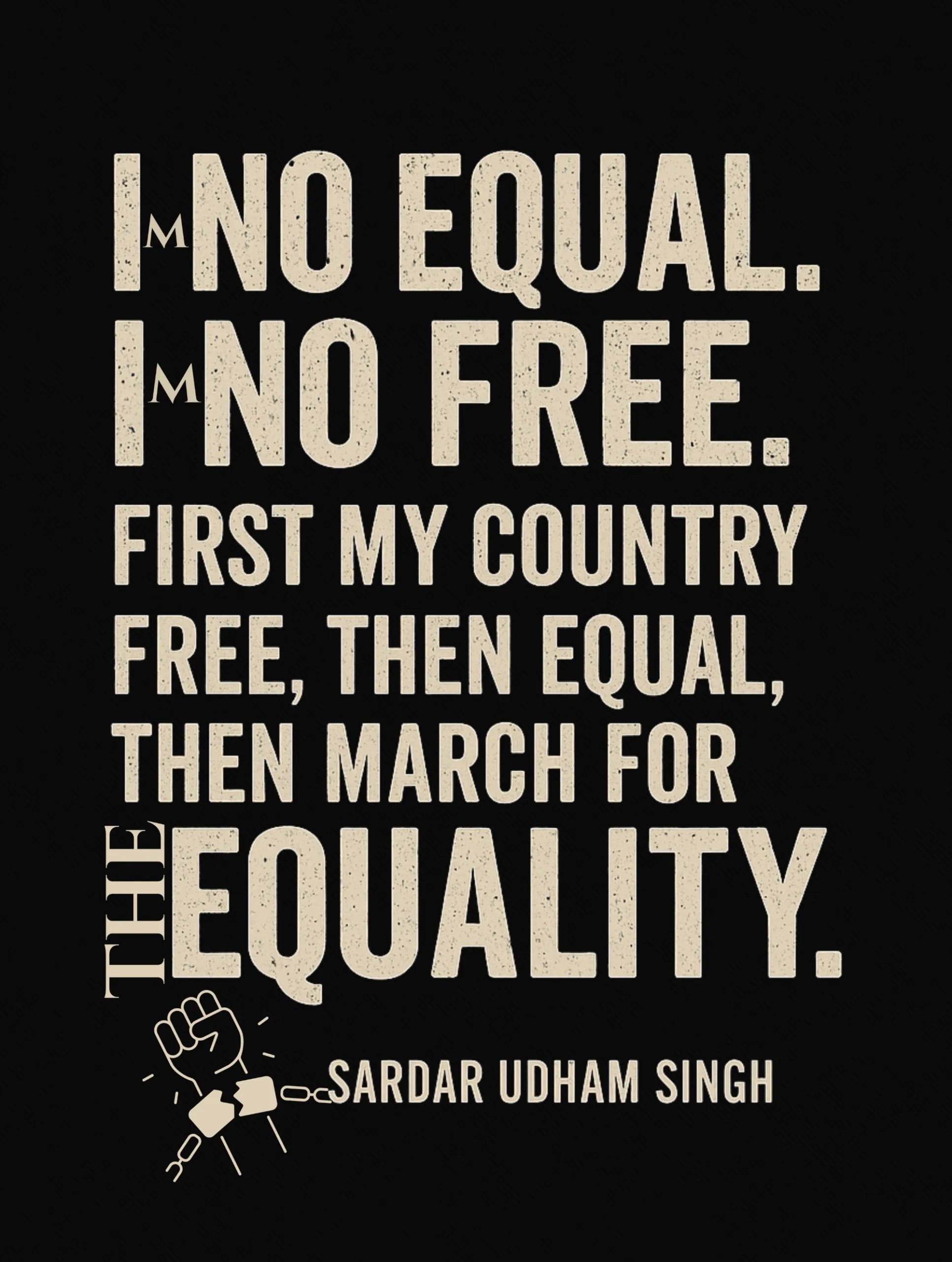 Free – Udham Singh Premium Justice Tee – Artistic Premium Cotton Tee by Vedawear 