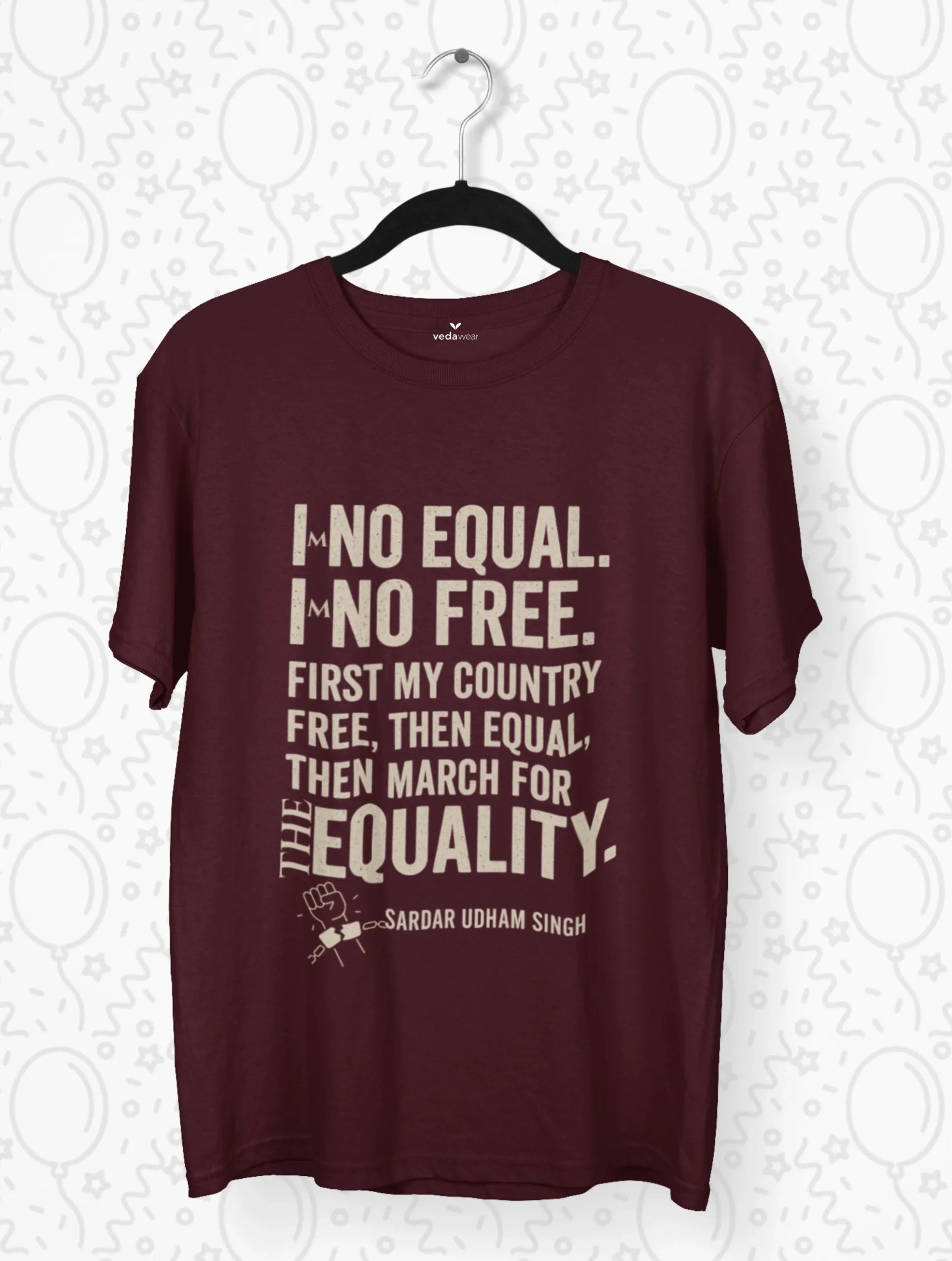 Free – Udham Singh Premium Justice Tee – Artistic Premium Cotton Tee by Vedawear 