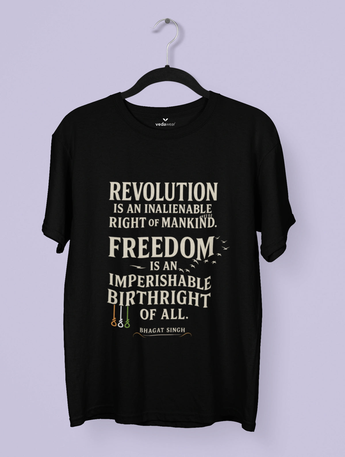 Freedom – Bhagat Singh Premium Tee – Artistic Premium Cotton Tee by Vedawear 