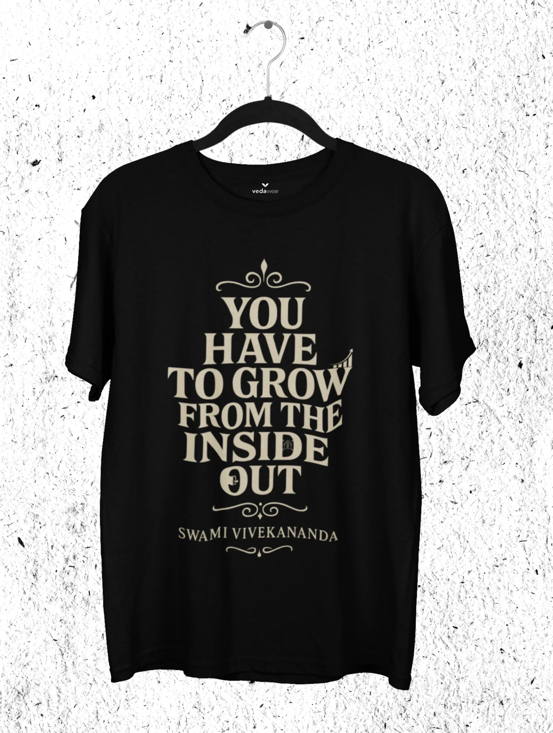 Grow – Swami Vivekananda Premium Tee – Artistic Premium Cotton Tee by Vedawear 