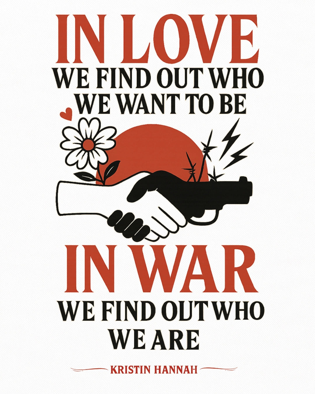 In Love, In War – Dual Truths Premium Tee – Artistic Premium Cotton Tee by Vedawear 