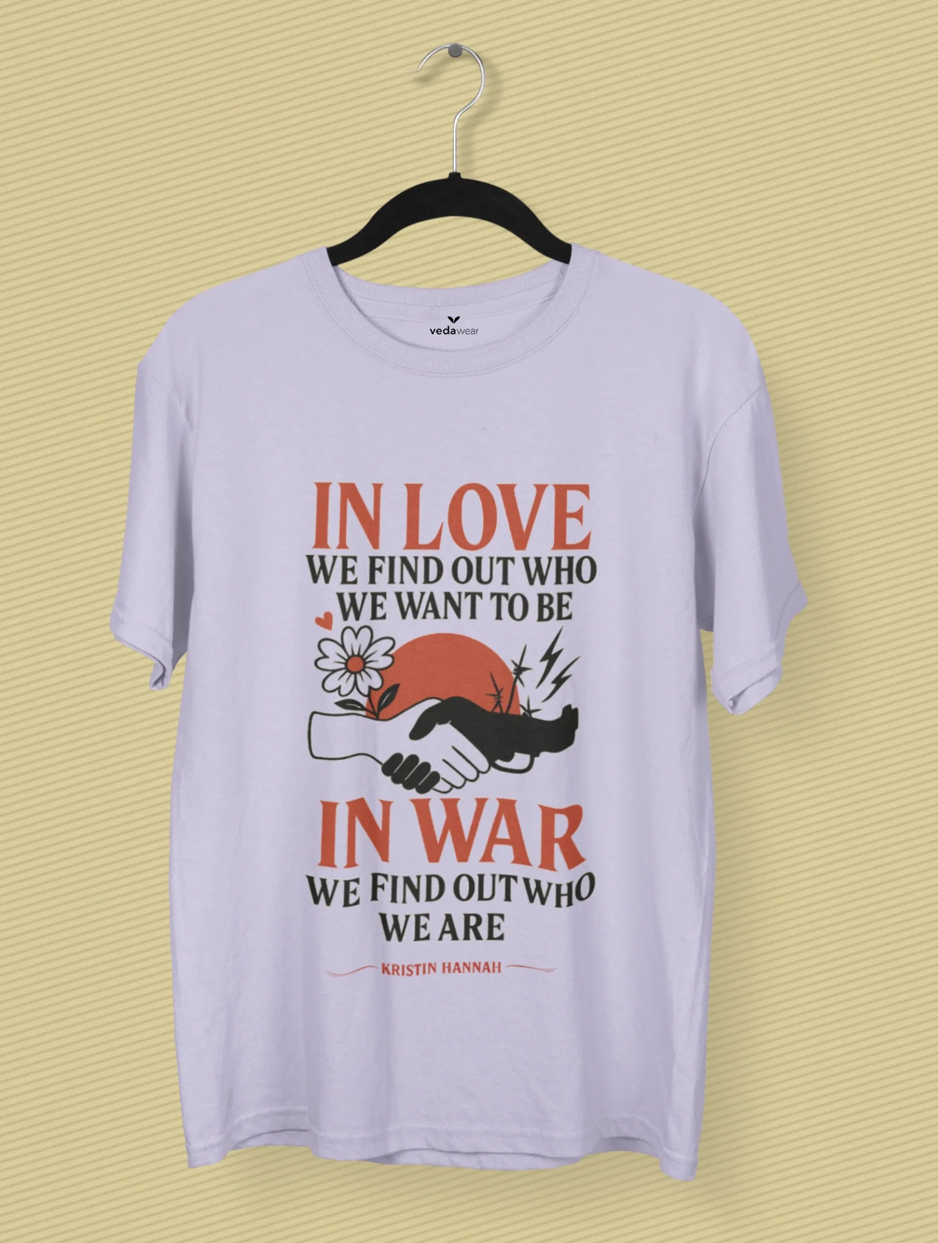 In Love, In War – Dual Truths Premium Tee – Artistic Premium Cotton Tee by Vedawear 