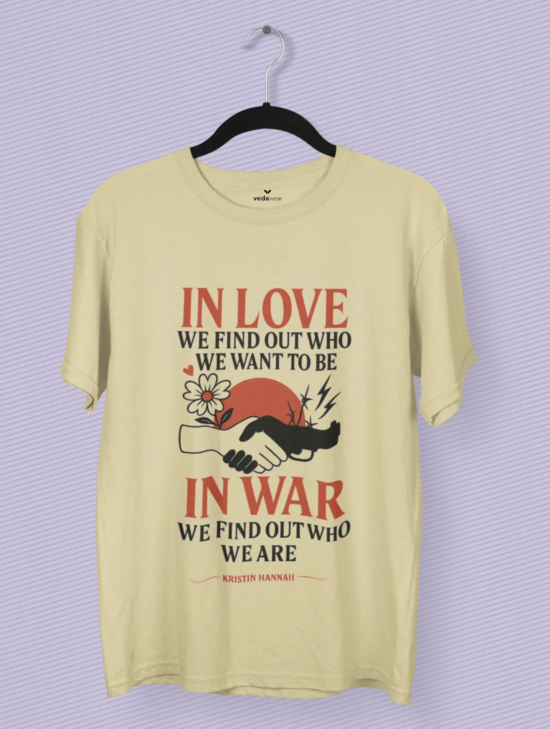 In Love, In War – Dual Truths Premium Tee – Artistic Premium Cotton Tee by Vedawear 