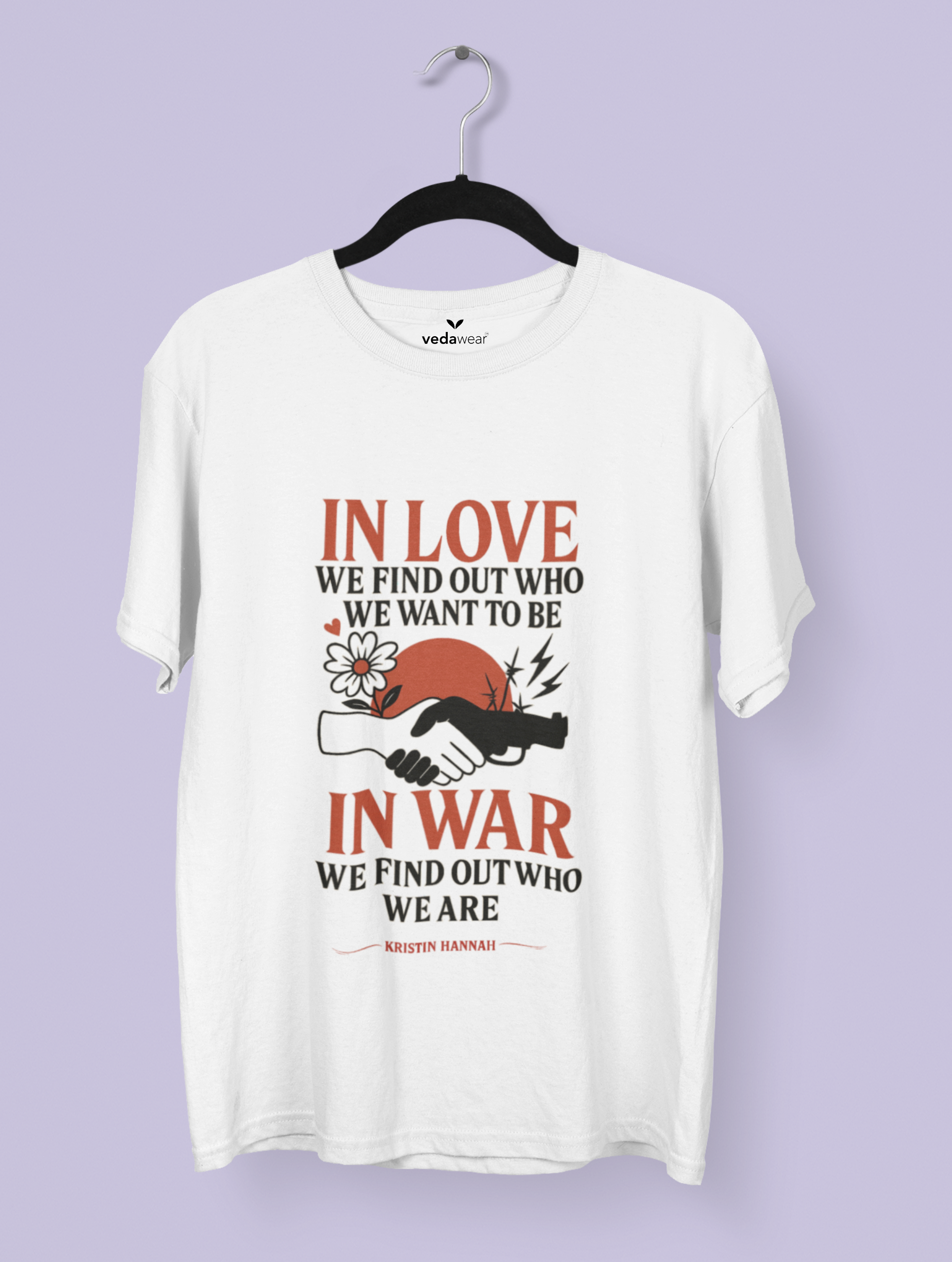 In Love, In War – Dual Truths Premium Tee – Artistic Premium Cotton Tee by Vedawear 