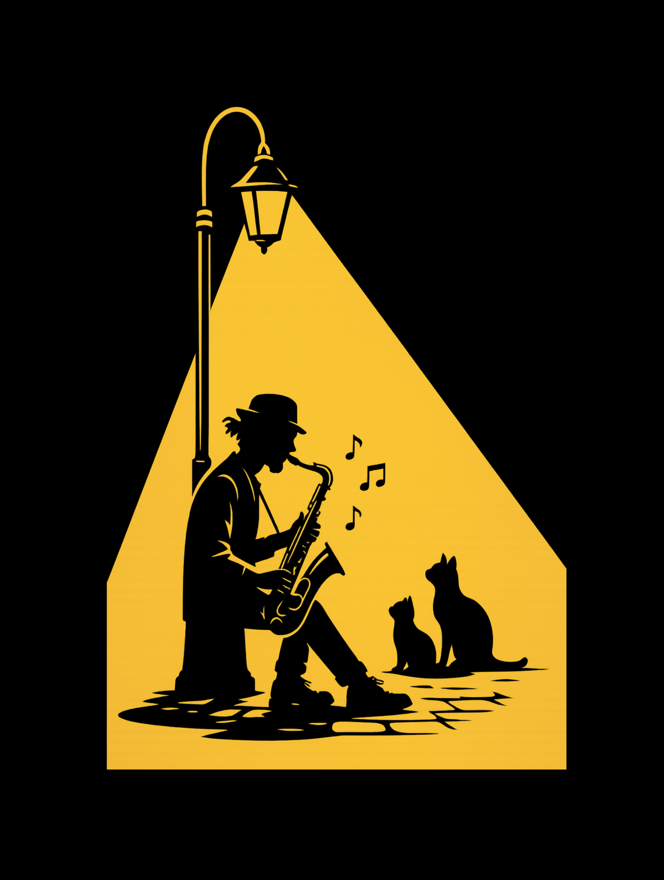 Jazz Nights – Premium Tee – Artistic Premium Cotton Tee by Vedawear 