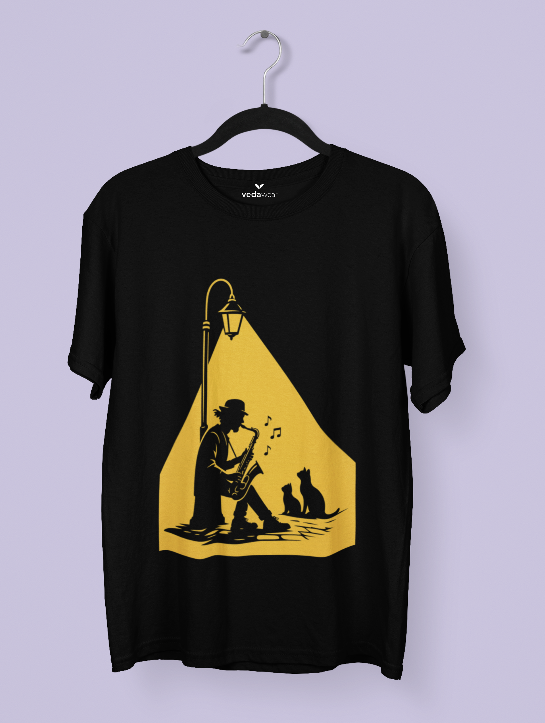 Jazz Nights – Premium Tee – Artistic Premium Cotton Tee by Vedawear 