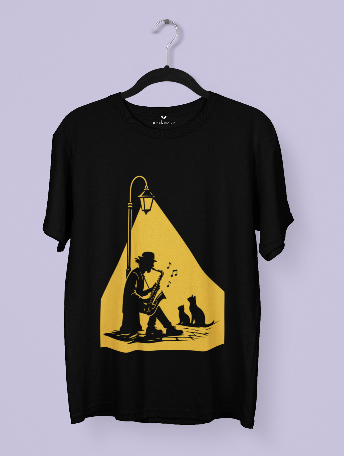 Jazz Nights – Premium Tee – Artistic Premium Cotton Tee by Vedawear 