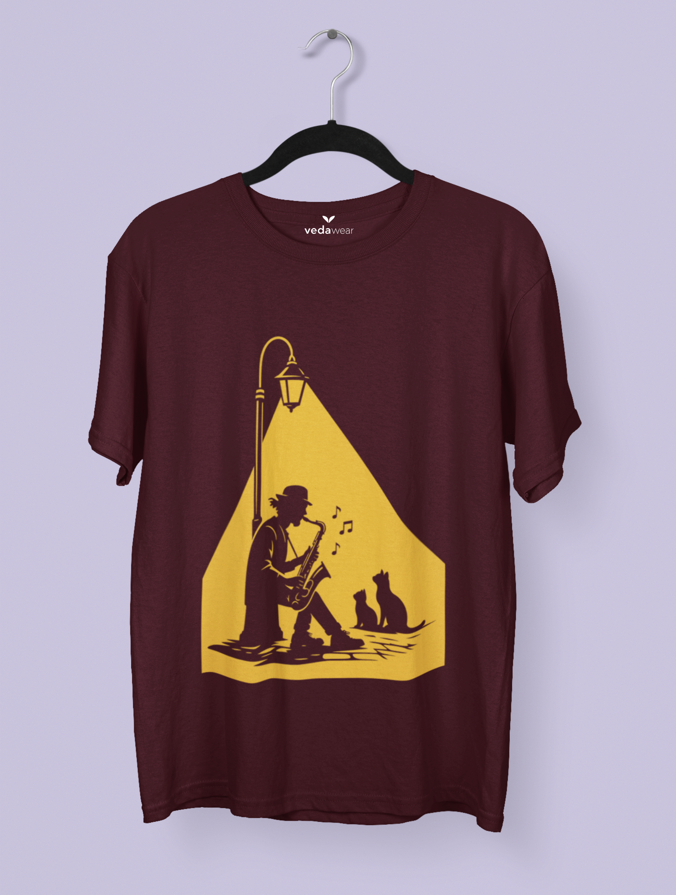 Jazz Nights – Premium Tee – Artistic Premium Cotton Tee by Vedawear 