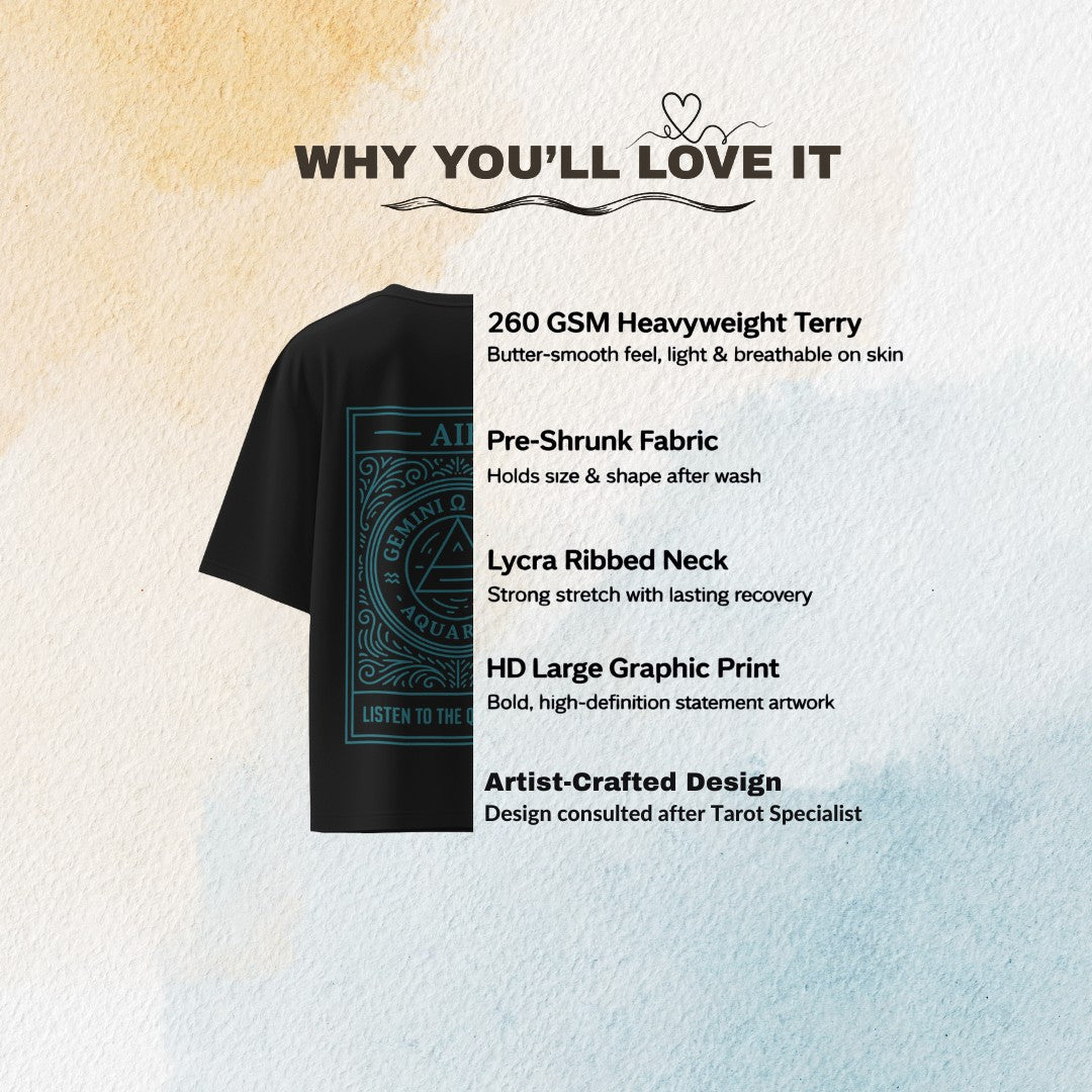 Kabaz – Tarot Mental Balance Tee – Artistic Premium Cotton Tee by Vedawear  