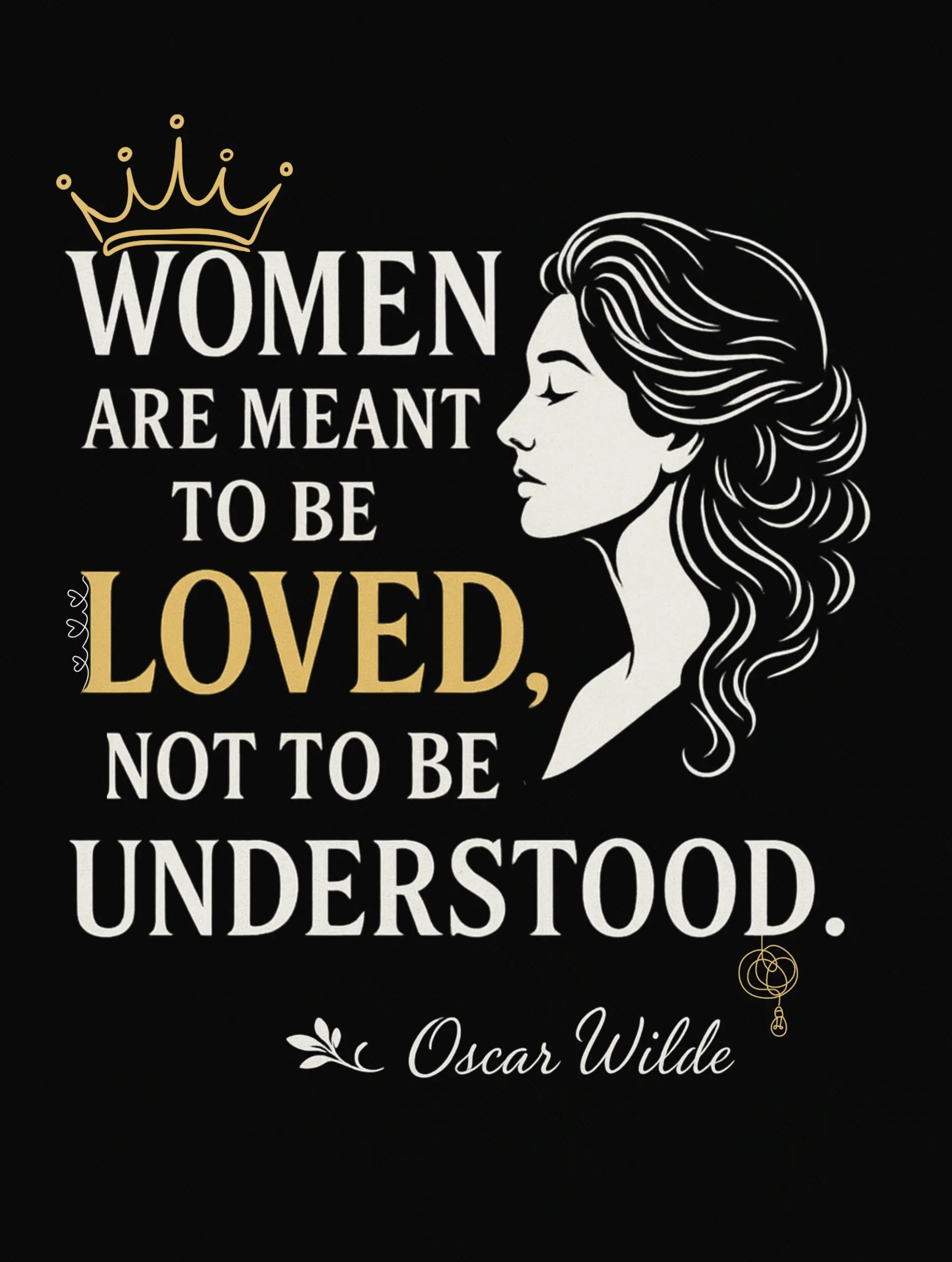 Loved – Oscar Wilde Premium Women’s Tee – Artistic Premium Cotton Tee by Vedawear 