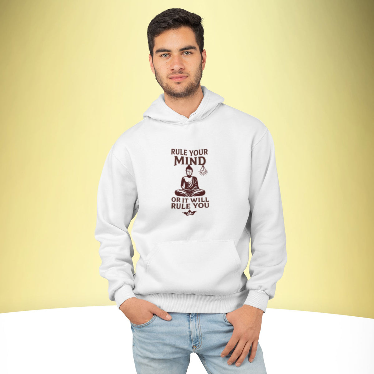 Master Your Mind – Spiritual Premium Hoodie – Artistic Premium Cotton Tee by Vedawear  