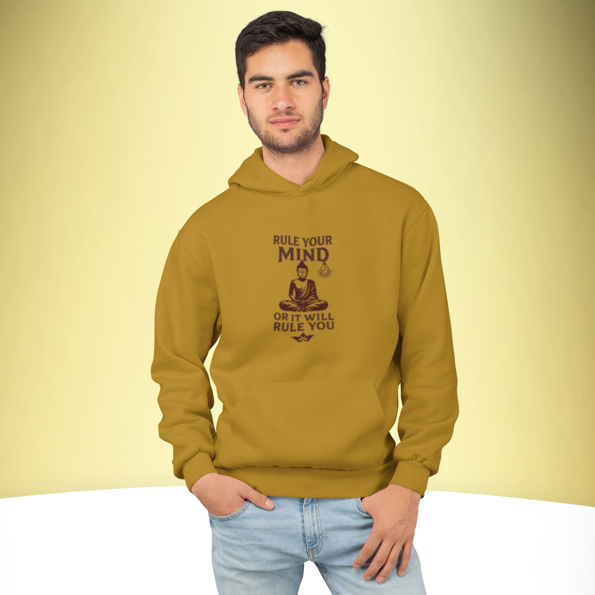 Master Your Mind – Spiritual Premium Hoodie – Artistic Premium Cotton Tee by Vedawear  