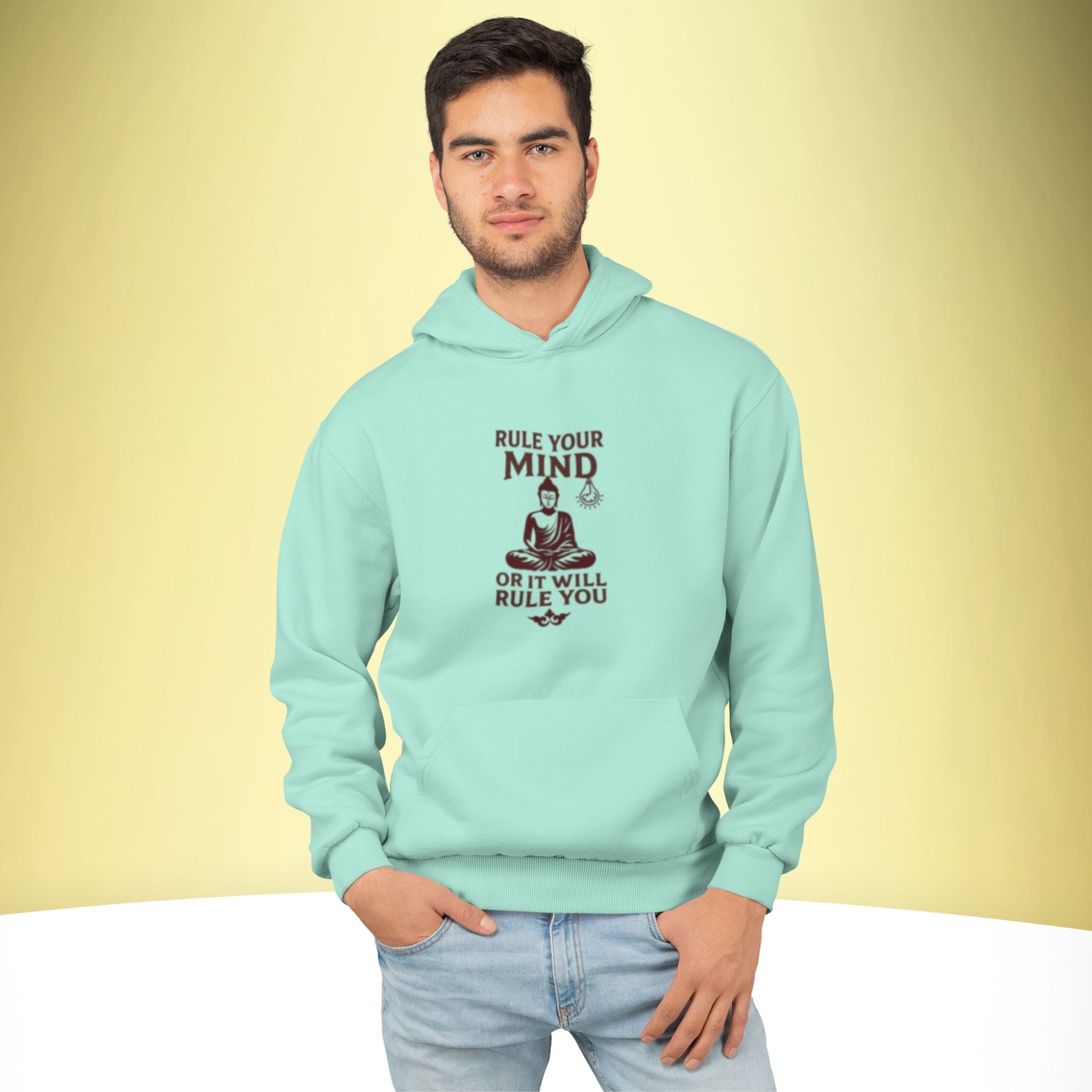 Master Your Mind – Spiritual Premium Hoodie – Artistic Premium Cotton Tee by Vedawear  