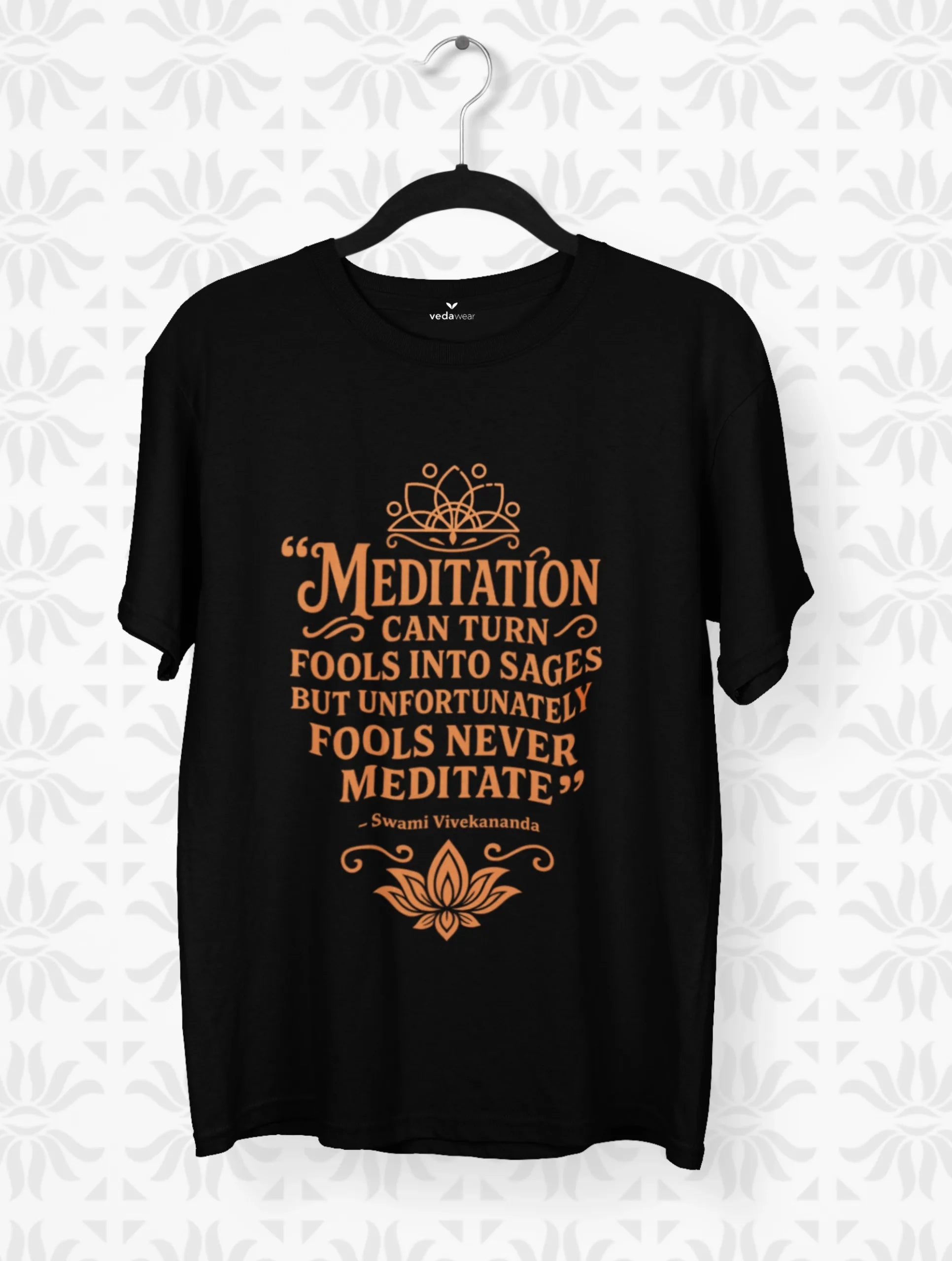 Meditate – Swami Vivekananda Premium Tee – Artistic Premium Cotton Tee by Vedawear 