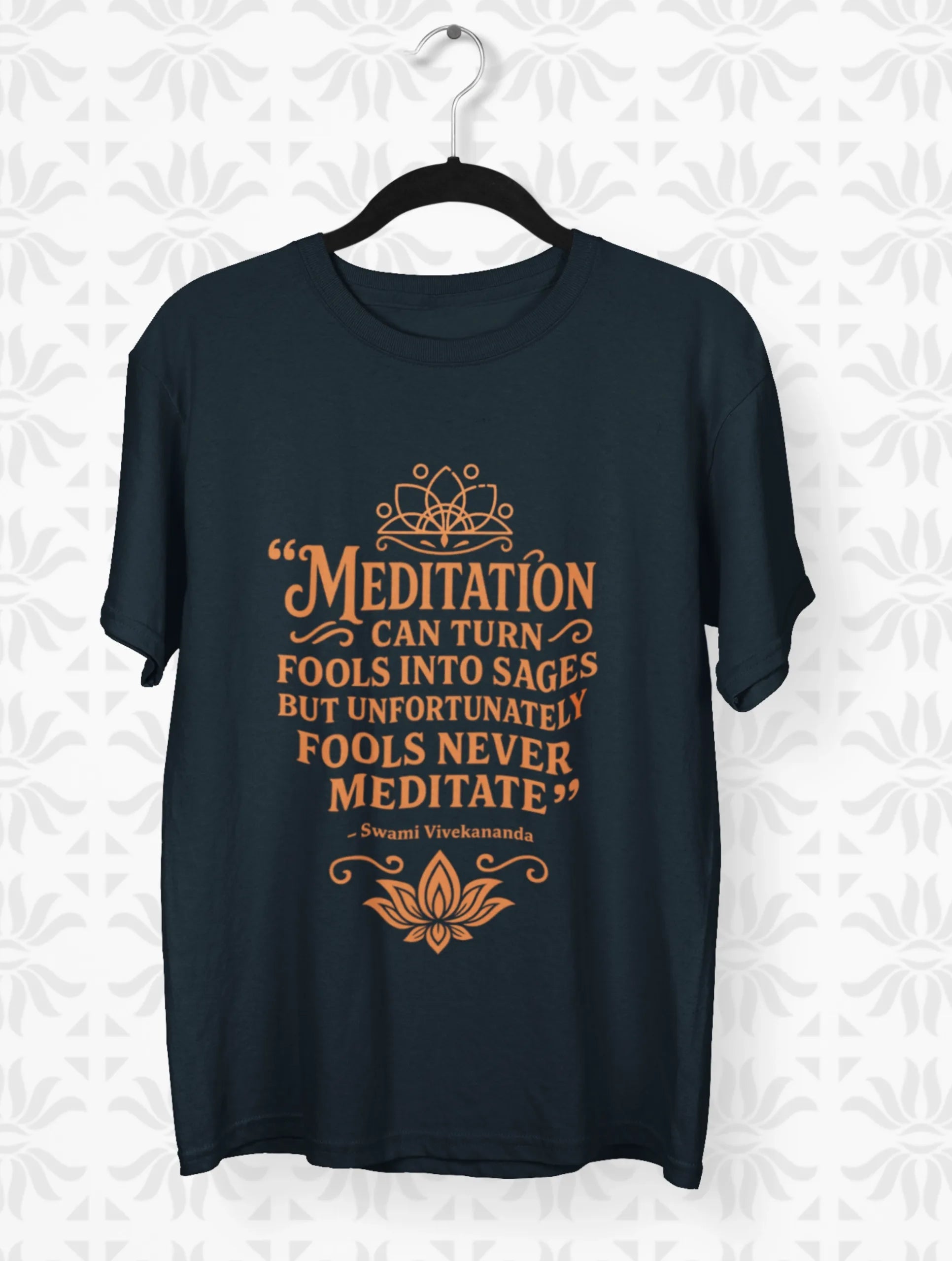Meditate – Swami Vivekananda Premium Tee – Artistic Premium Cotton Tee by Vedawear 