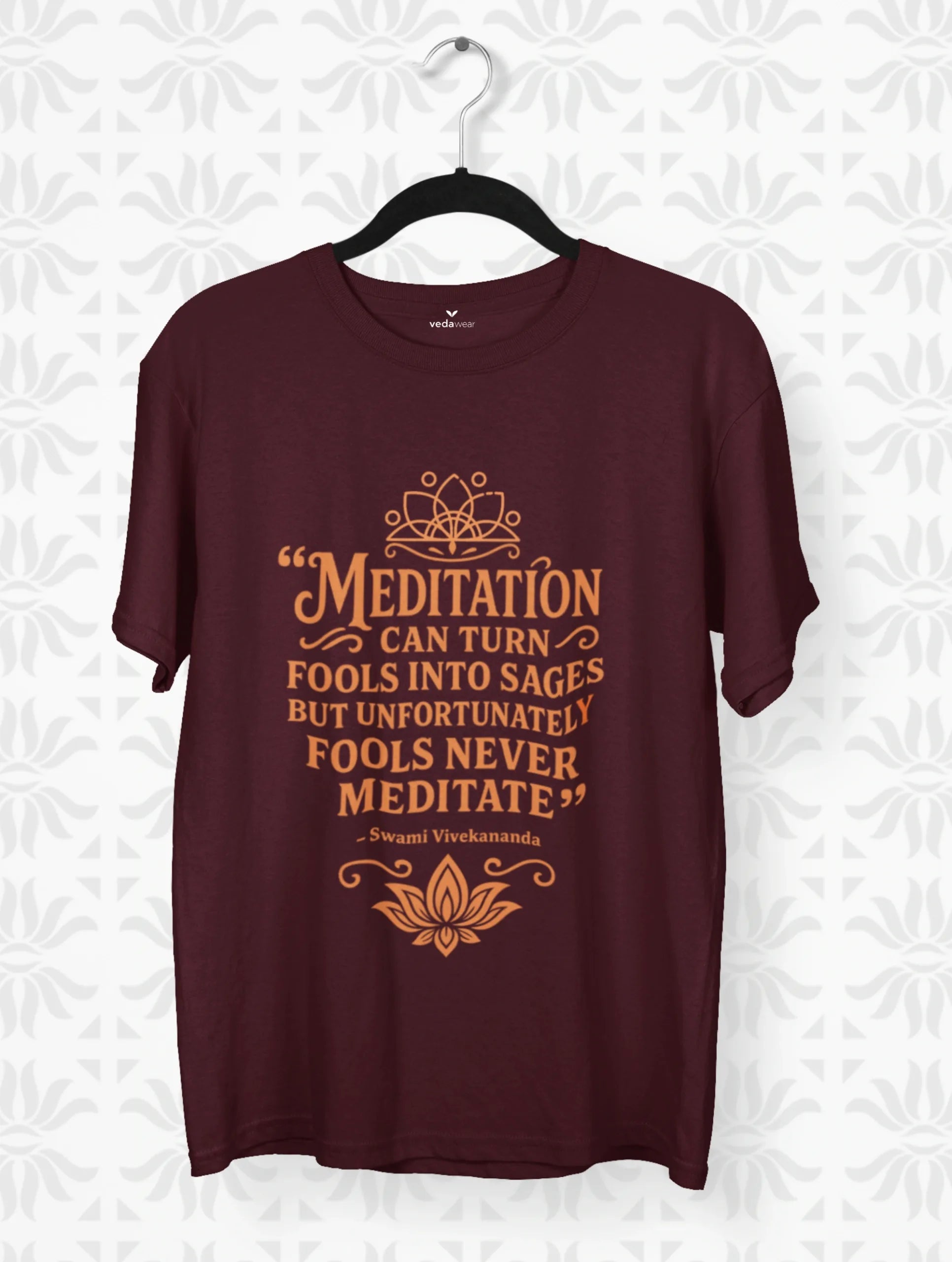 Meditate – Swami Vivekananda Premium Tee – Artistic Premium Cotton Tee by Vedawear 