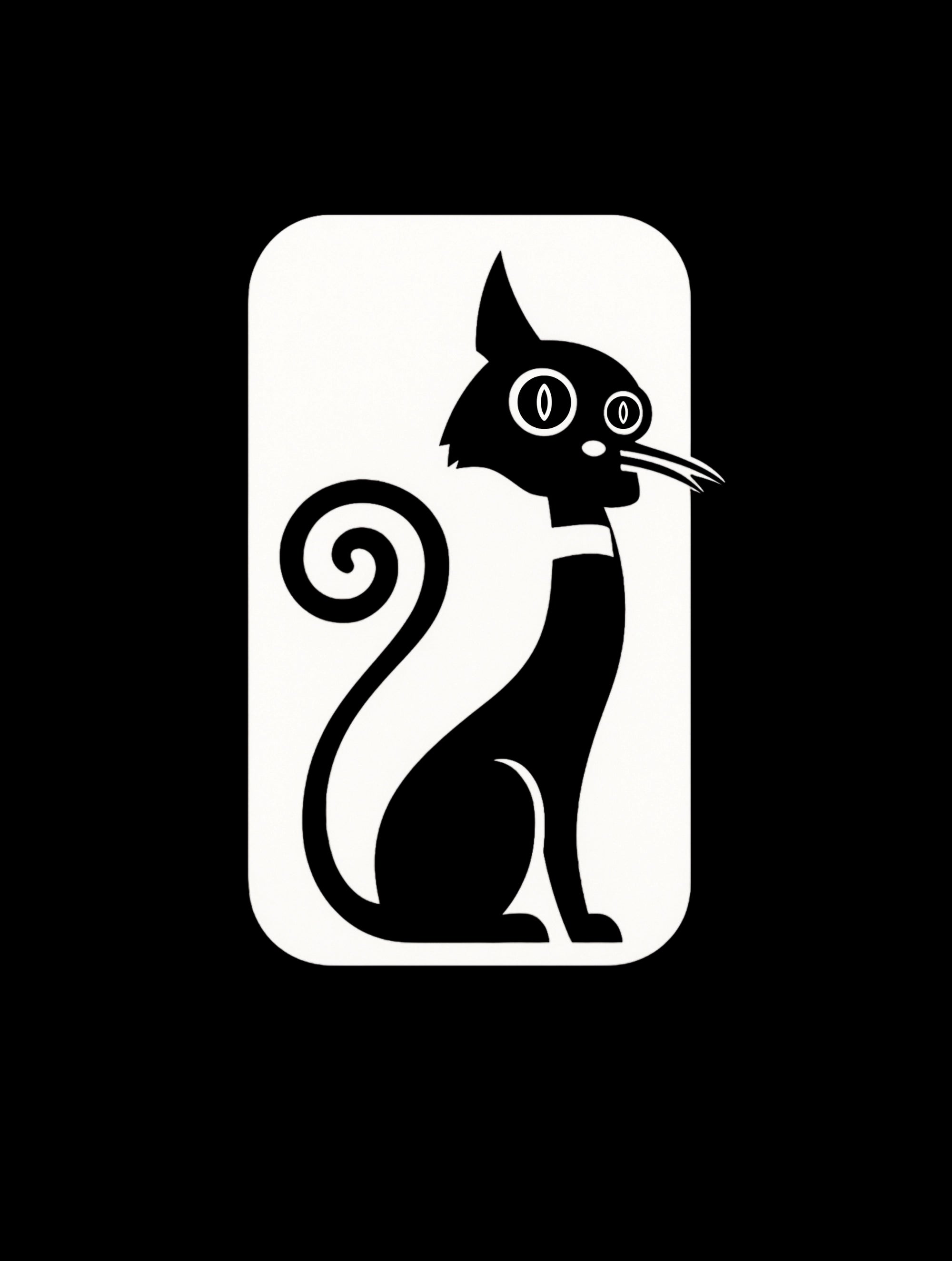 Minimalist Feline – Premium Tee – Artistic Premium Cotton Tee by Vedawear 