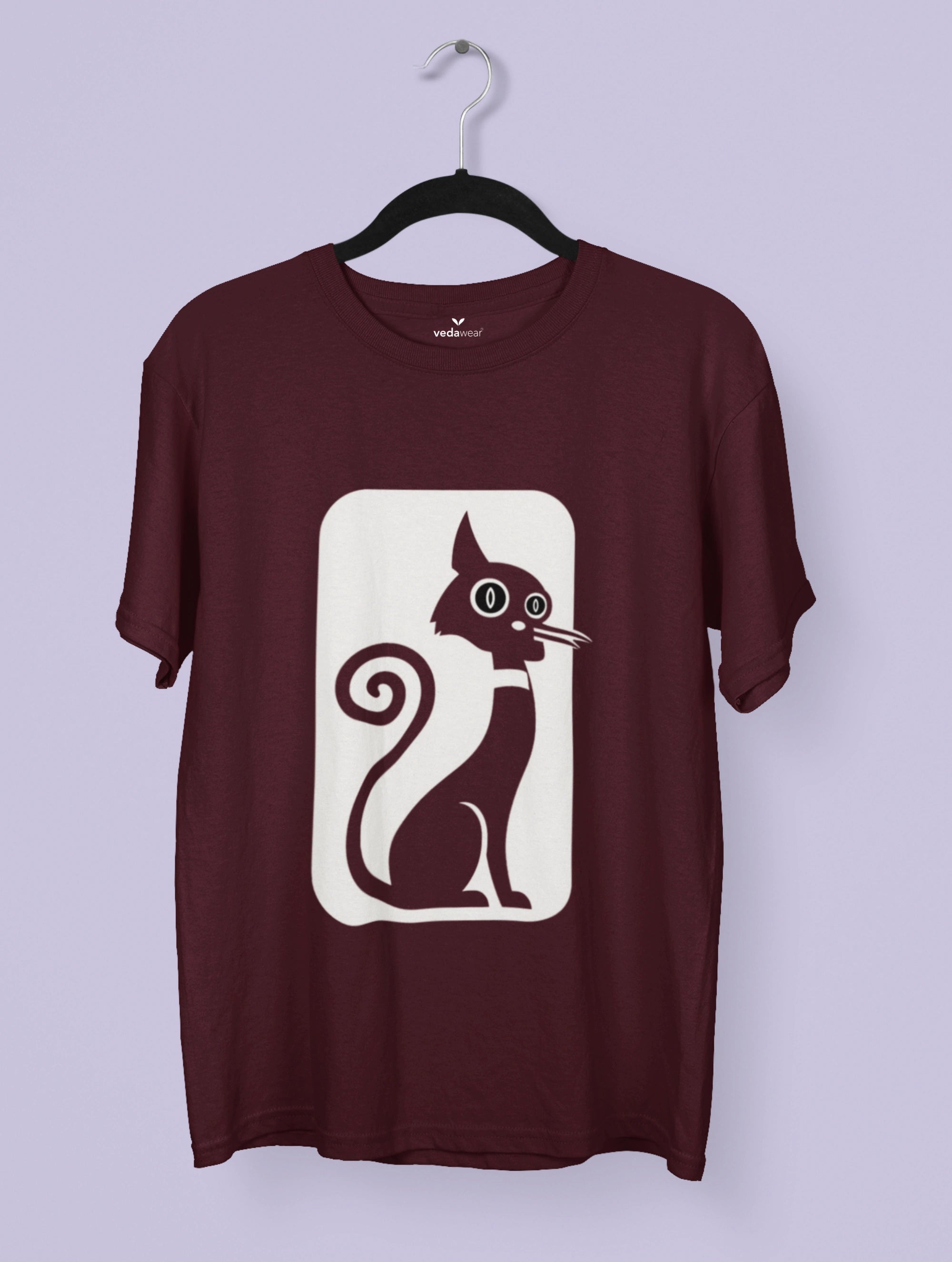 Minimalist Feline – Premium Tee – Artistic Premium Cotton Tee by Vedawear 