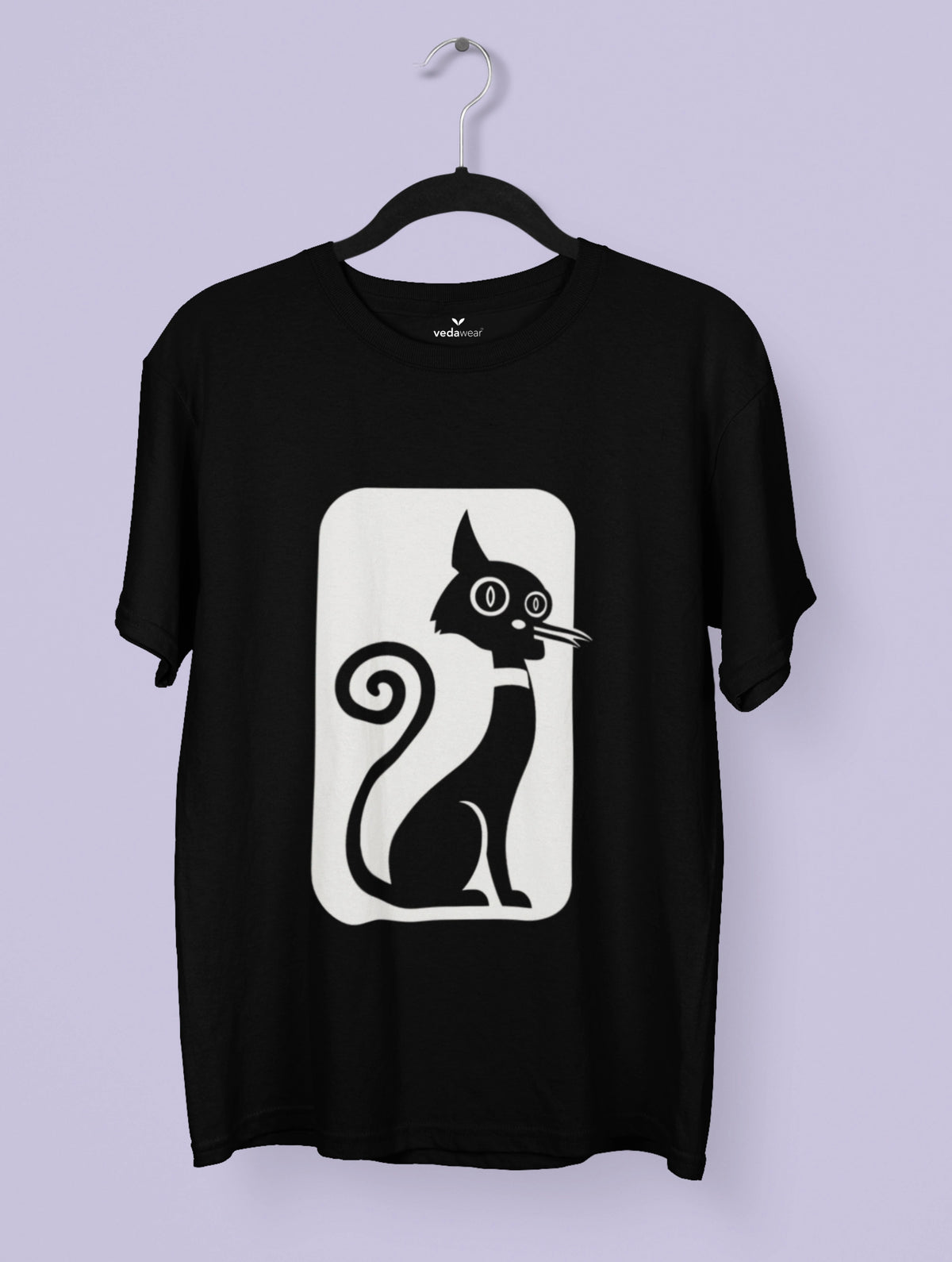 Minimalist Feline – Premium Tee – Artistic Premium Cotton Tee by Vedawear 