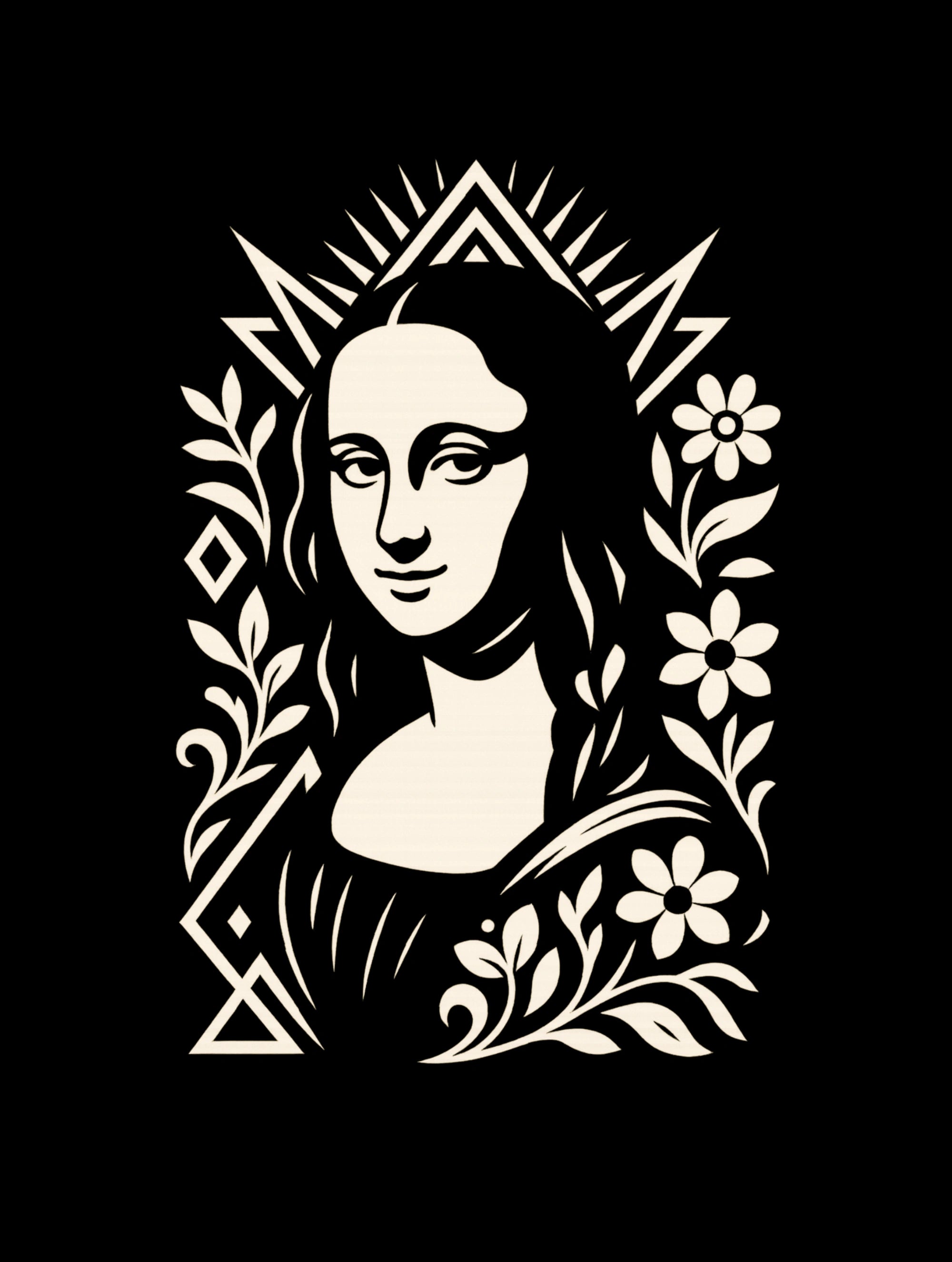 Mystic Mona – Premium Tee – Artistic Premium Cotton Tee by Vedawear 