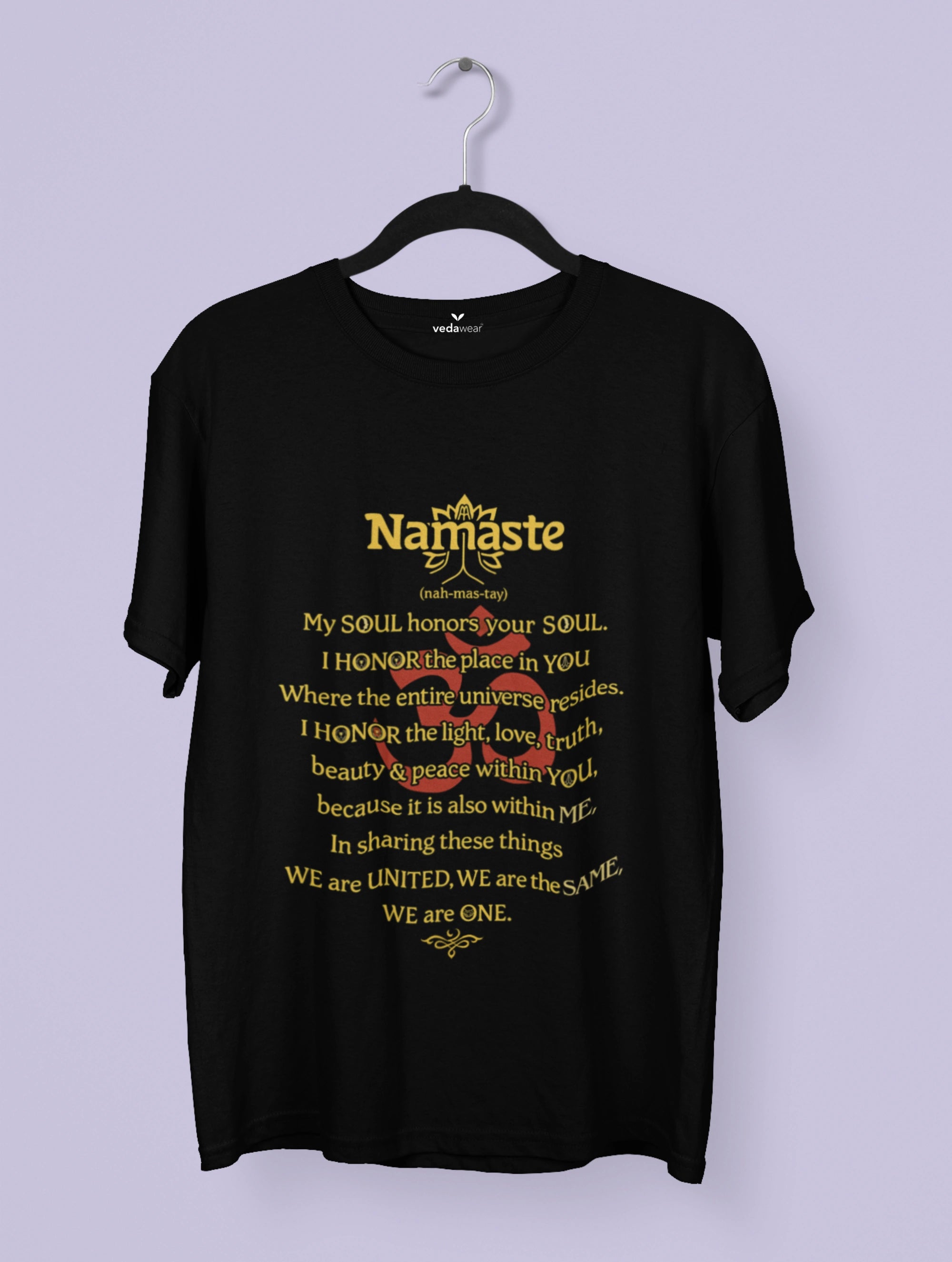 Namaste – Unity Premium Tee – Artistic Premium Cotton Tee by Vedawear 