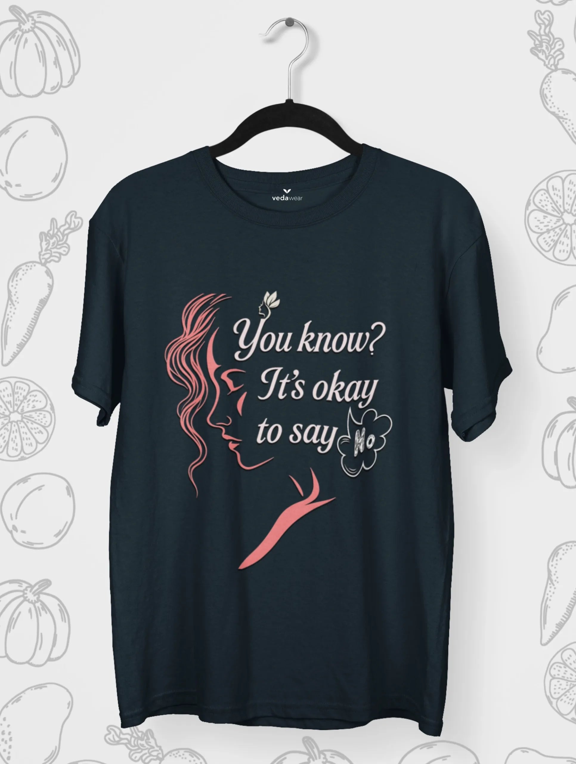 No – Premium Self-Worth Tee – Artistic Premium Cotton Tee by Vedawear 