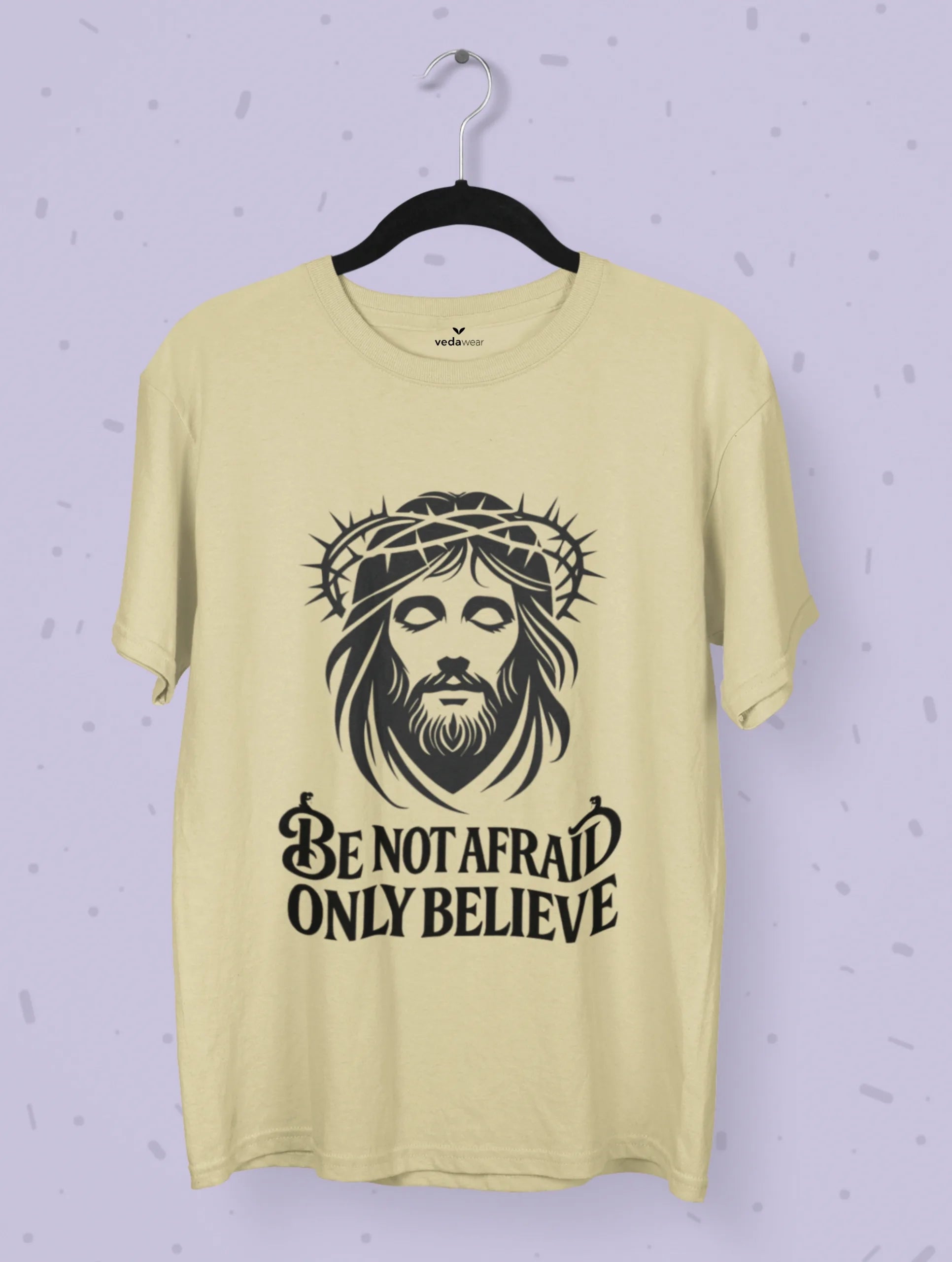 Only Believe – Christ Faith Premium Tee – Artistic Premium Cotton Tee by Vedawear 